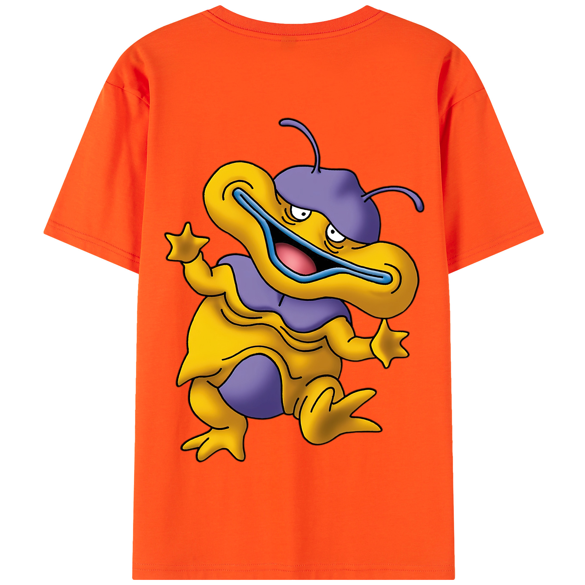 （画像用） ドラゴンクエスト Doragon Kuesuto Dragon Quest 綿100％半袖Tシャツ（背面プリント）