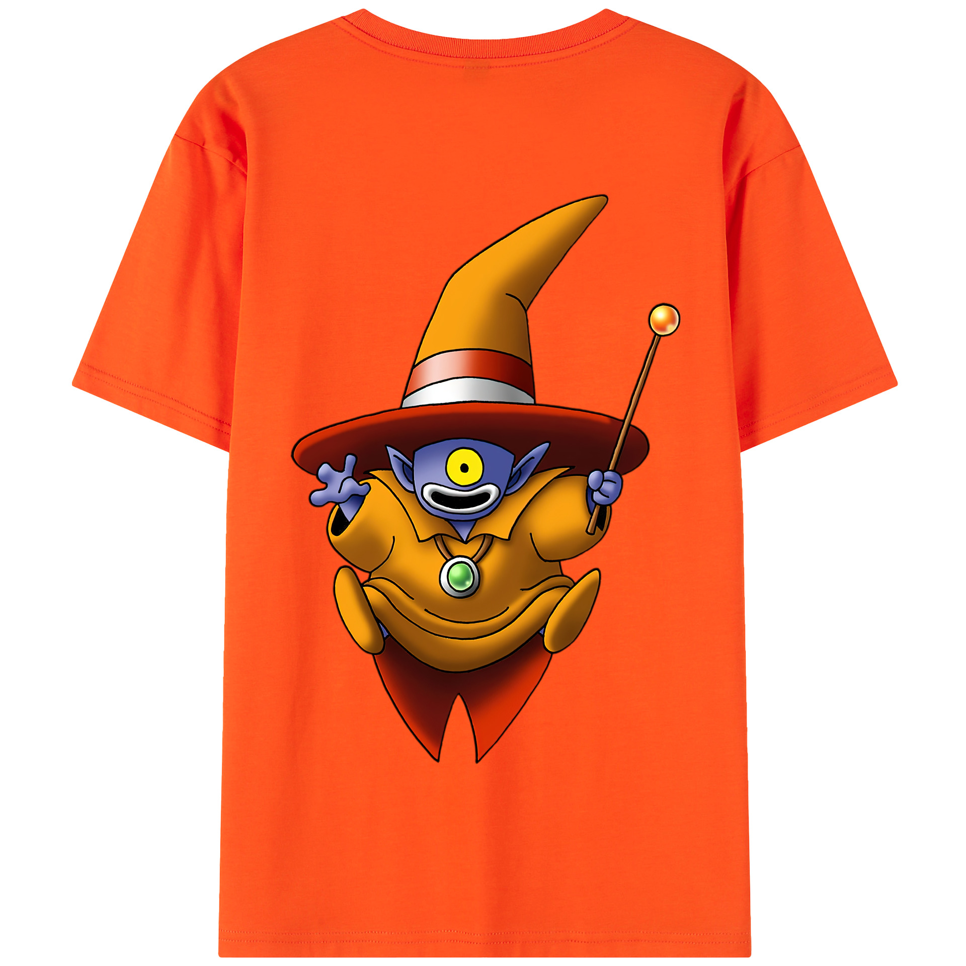 （画像用） ドラゴンクエスト Doragon Kuesuto Dragon Quest 綿100％半袖Tシャツ（背面プリント）
