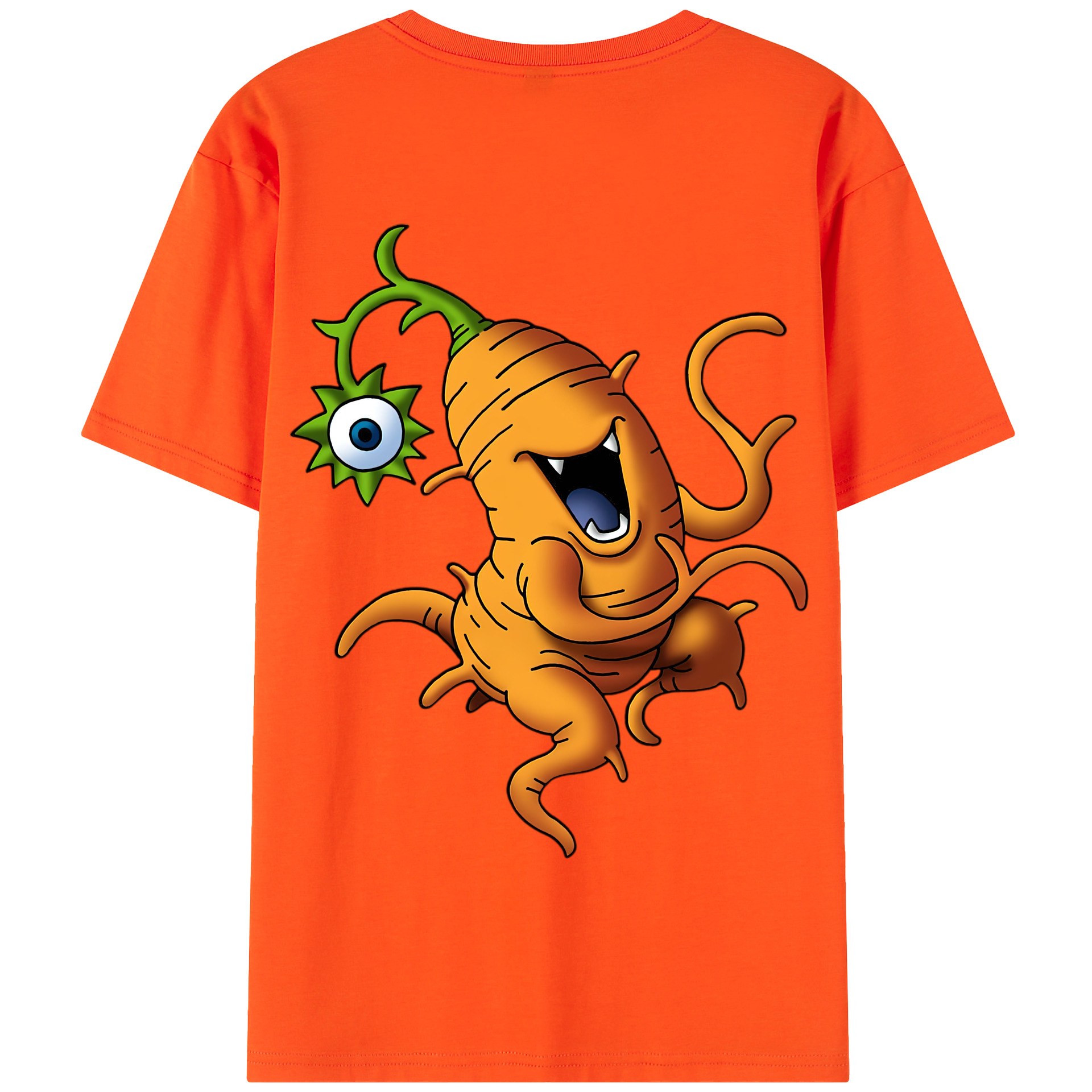 （画像用） ドラゴンクエスト Doragon Kuesuto Dragon Quest 綿100％半袖Tシャツ（背面プリント）