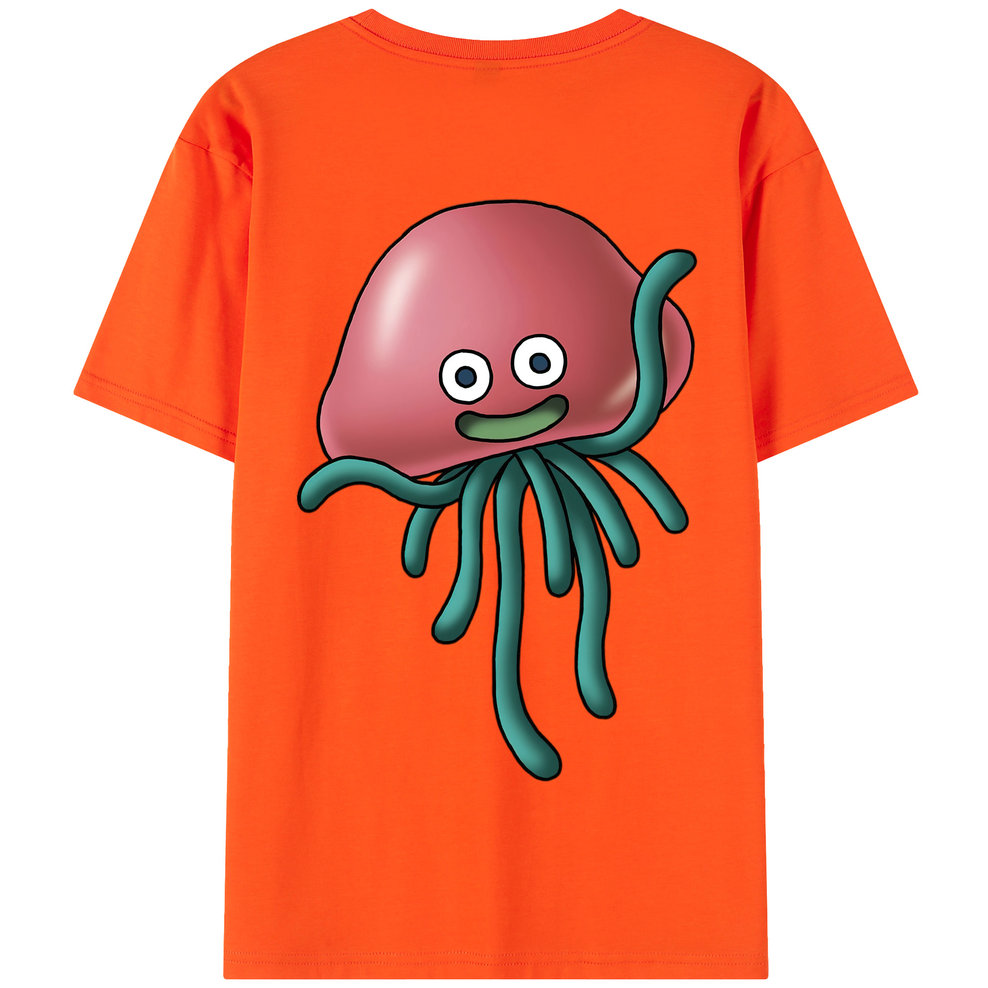 （画像用） ドラゴンクエスト Doragon Kuesuto Dragon Quest 綿100％半袖Tシャツ（背面プリント）