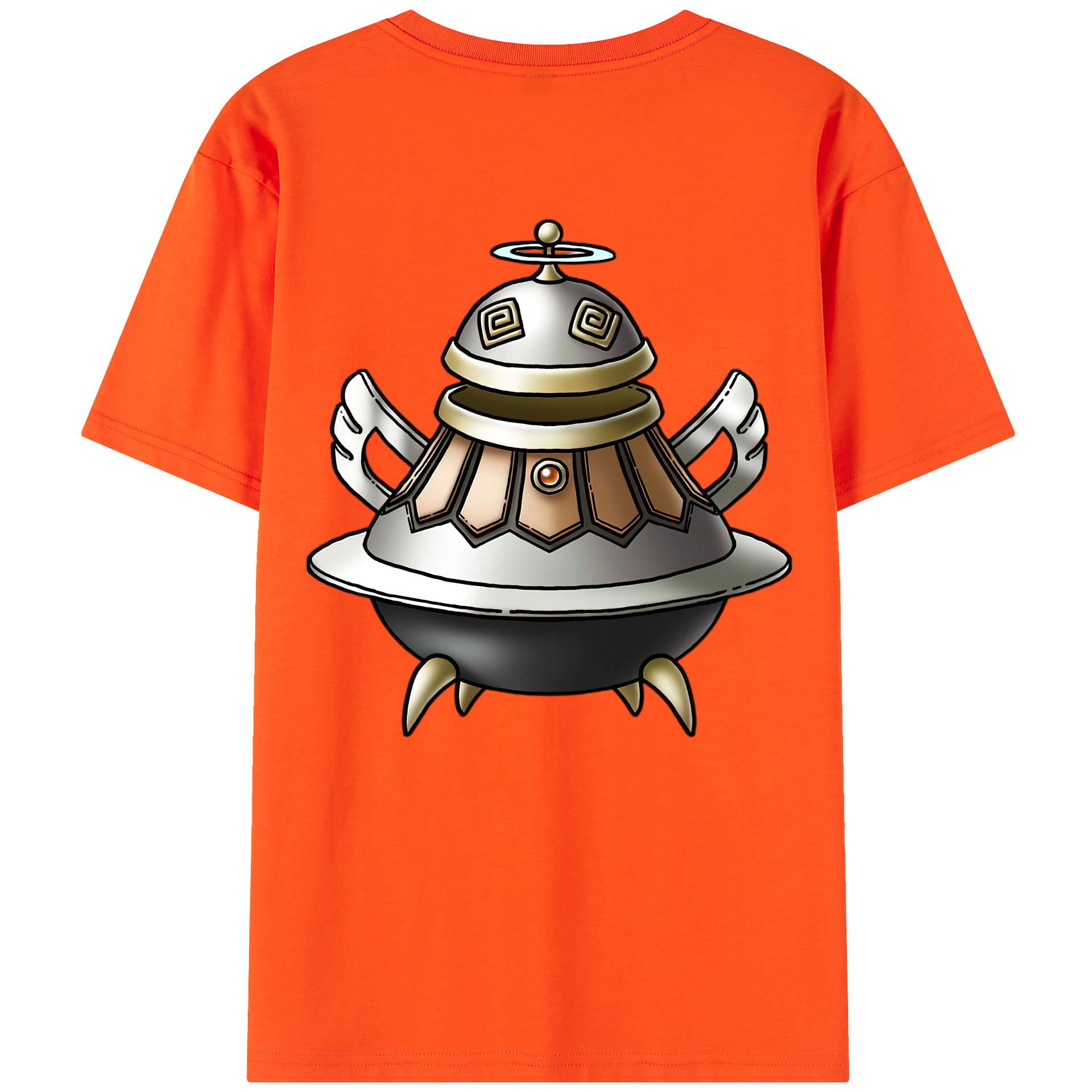 （画像用） ドラゴンクエスト Doragon Kuesuto Dragon Quest 綿100％半袖Tシャツ（背面プリント）