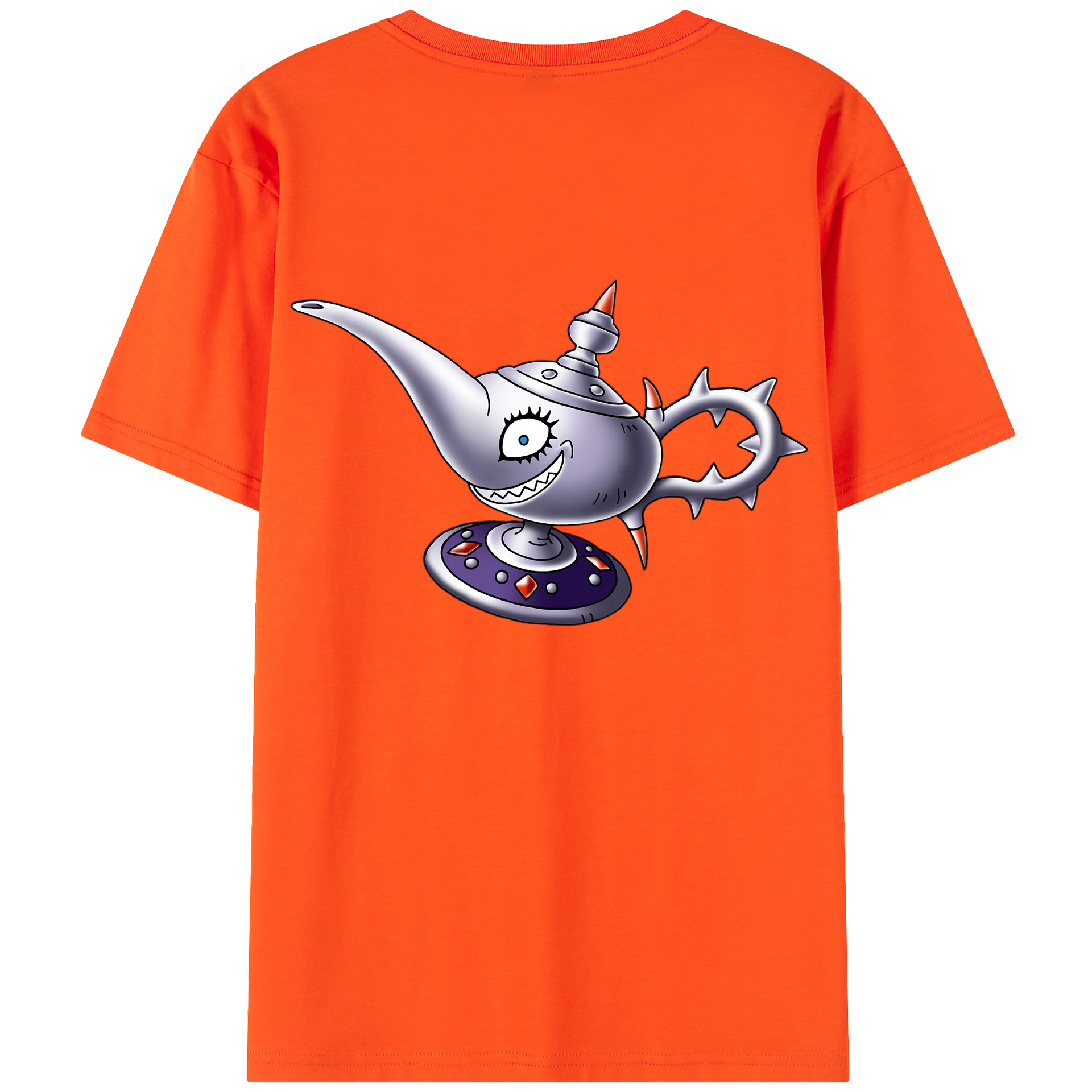 （画像用） ドラゴンクエスト Doragon Kuesuto Dragon Quest 綿100％半袖Tシャツ（背面プリント）