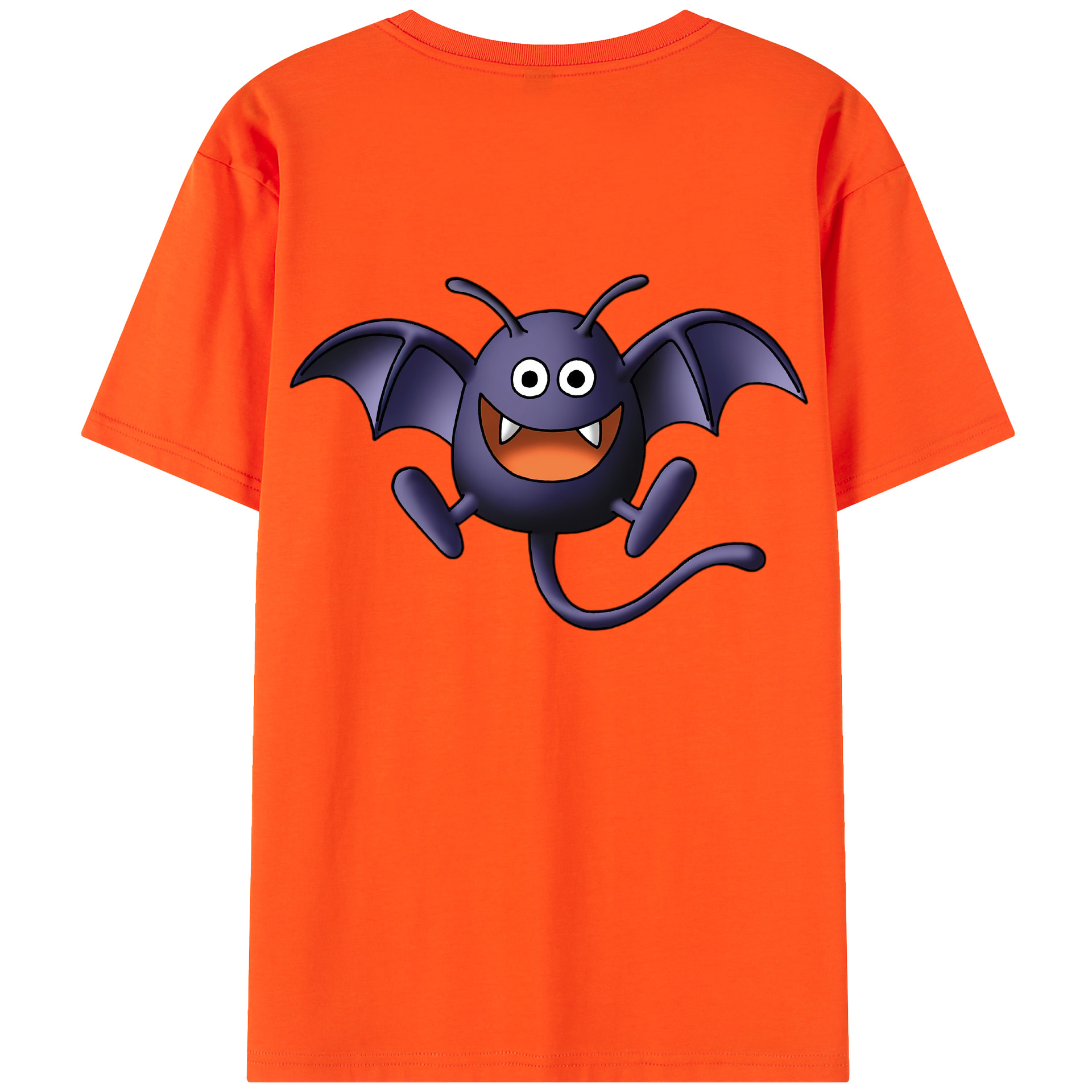（画像用） ドラゴンクエスト Doragon Kuesuto Dragon Quest 綿100％半袖Tシャツ（背面プリント）