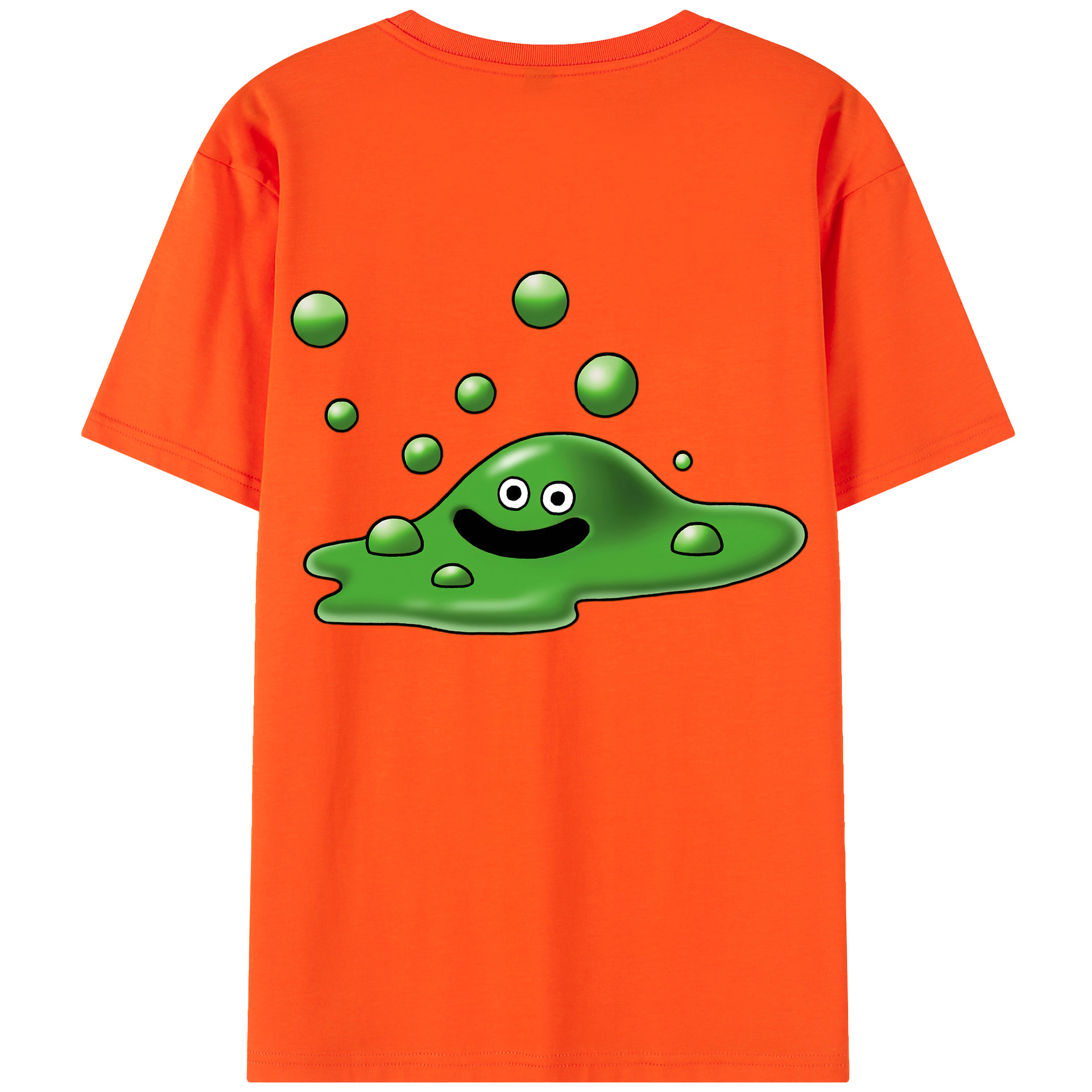 （画像用） ドラゴンクエスト Doragon Kuesuto Dragon Quest 綿100％半袖Tシャツ（背面プリント）