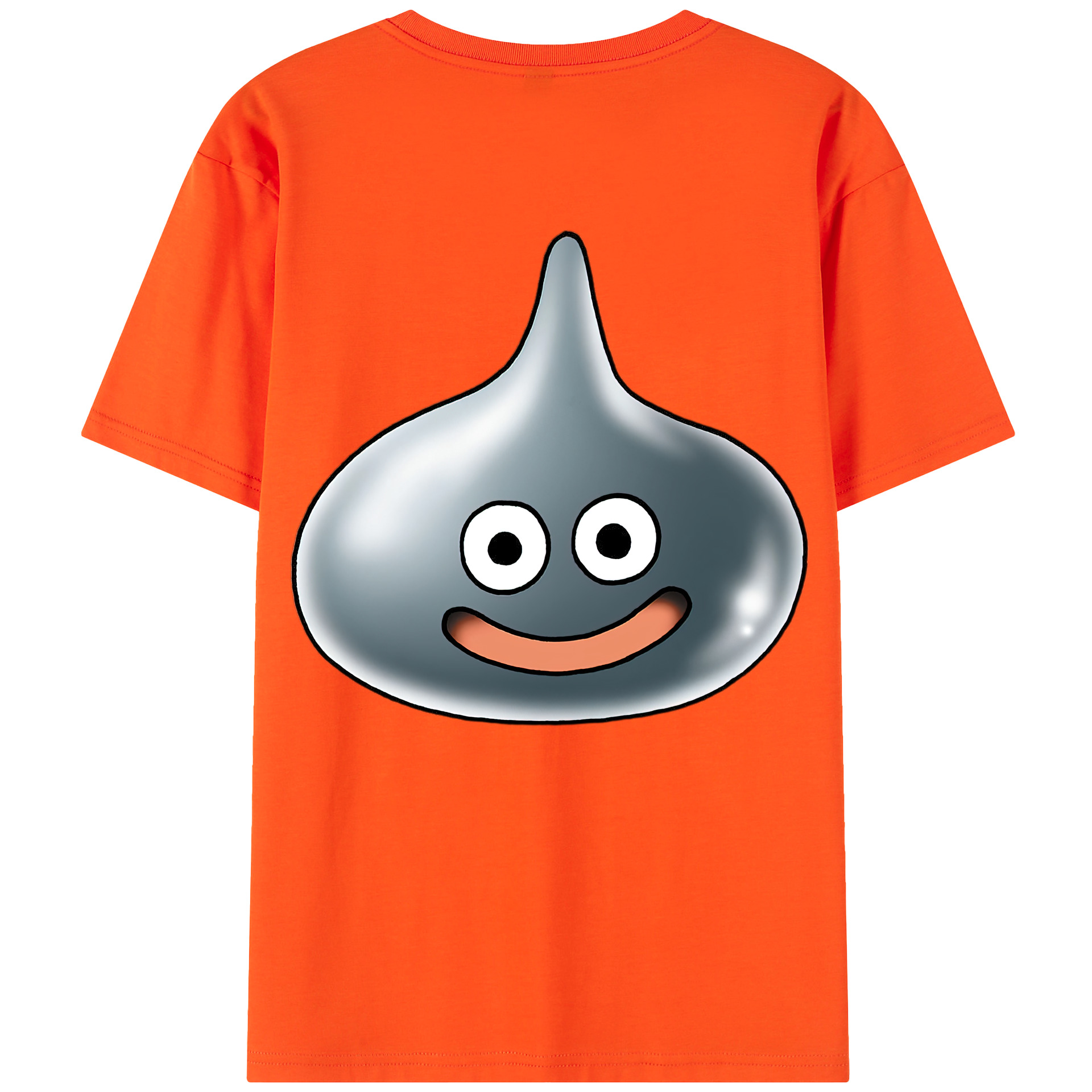 （画像用） ドラゴンクエスト Doragon Kuesuto Dragon Quest 綿100％半袖Tシャツ（背面プリント）