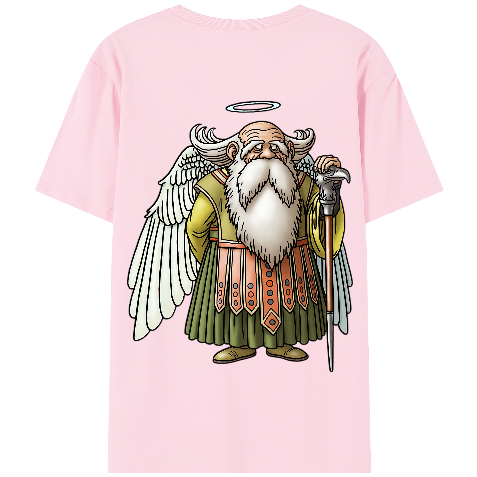 （画像用） ドラゴンクエスト Doragon Kuesuto Dragon Quest 綿100％半袖Tシャツ（背面プリント）