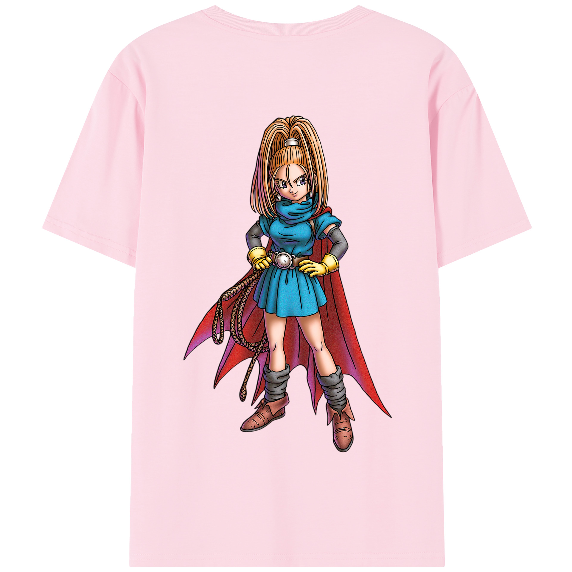 （画像用） ドラゴンクエスト Doragon Kuesuto Dragon Quest 綿100％半袖Tシャツ（背面プリント）