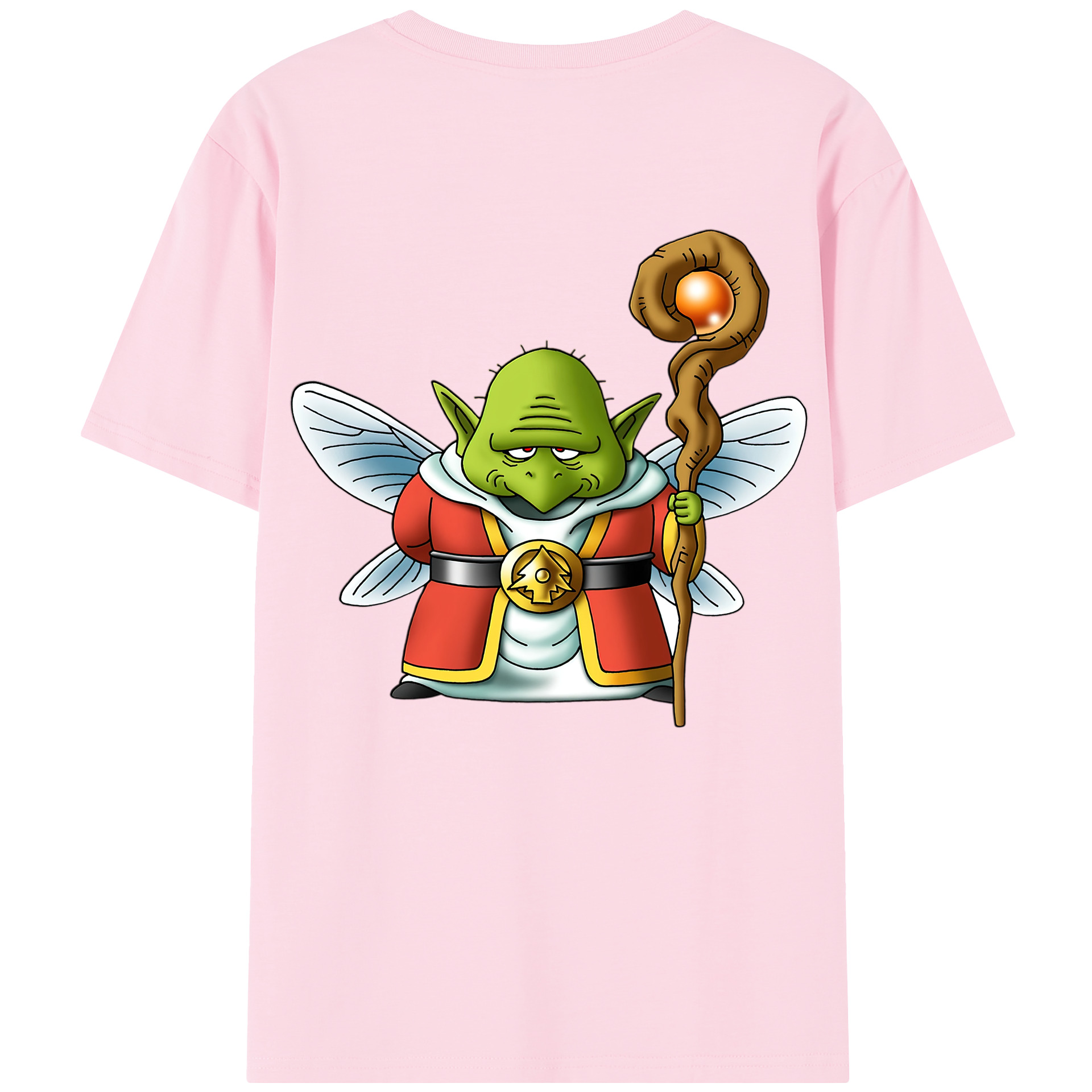 （画像用） ドラゴンクエスト Doragon Kuesuto Dragon Quest 綿100％半袖Tシャツ（背面プリント）