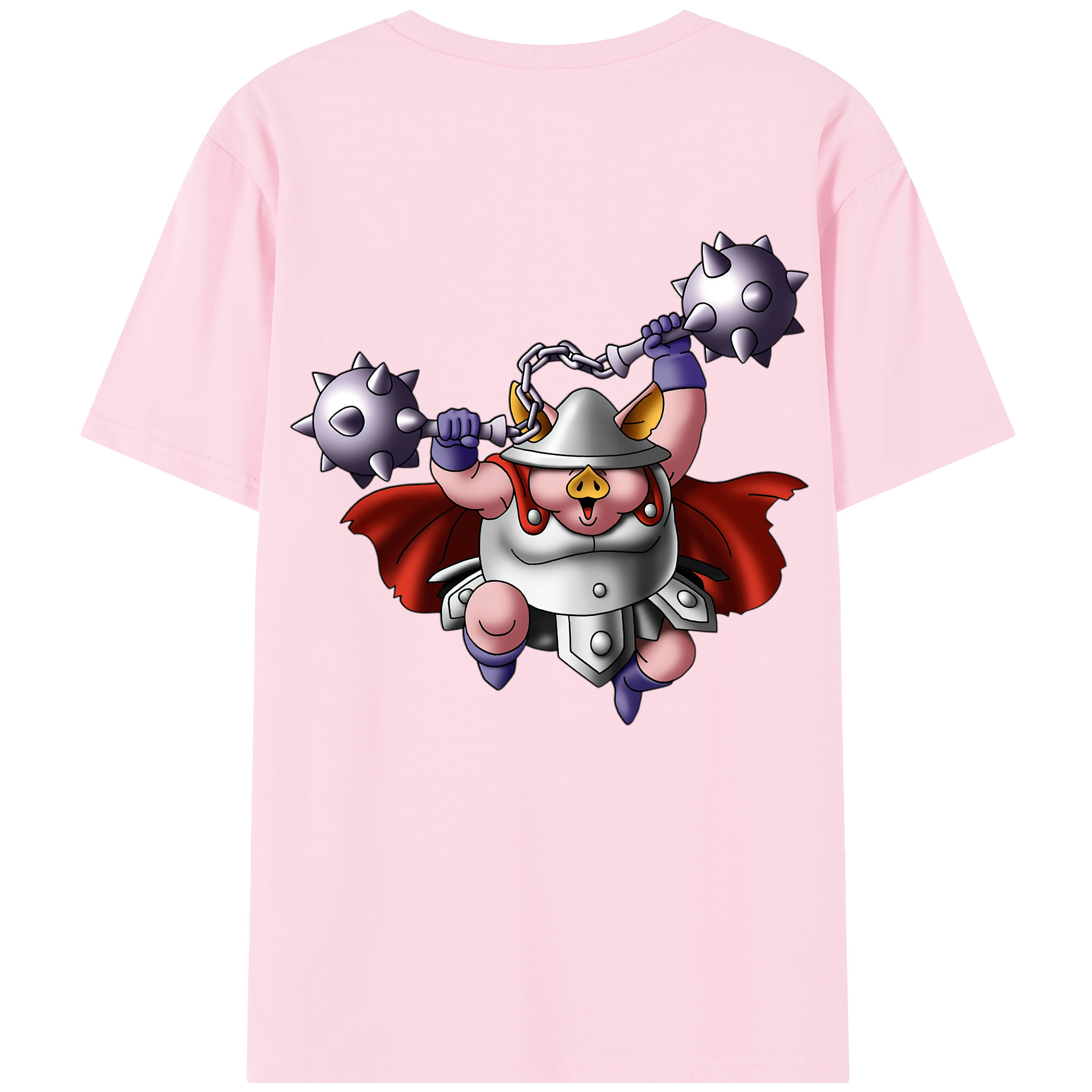 （画像用） ドラゴンクエスト Doragon Kuesuto Dragon Quest 綿100％半袖Tシャツ（背面プリント）