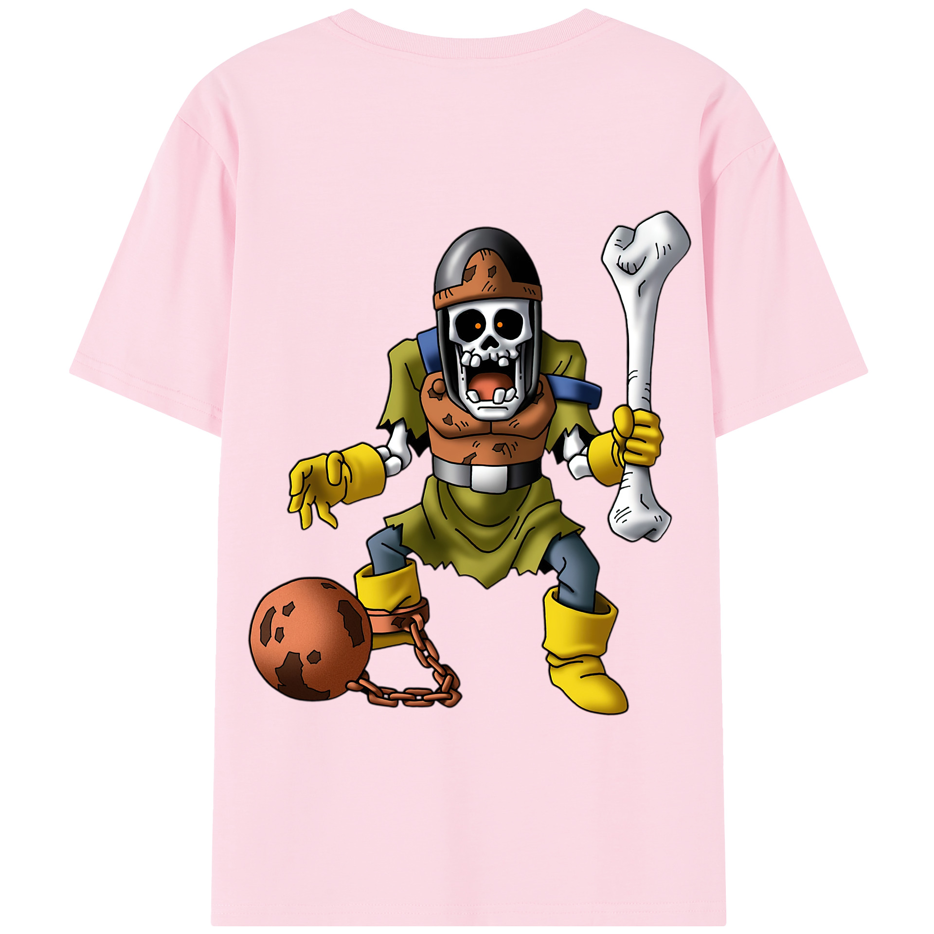（画像用） ドラゴンクエスト Doragon Kuesuto Dragon Quest 綿100％半袖Tシャツ（背面プリント）