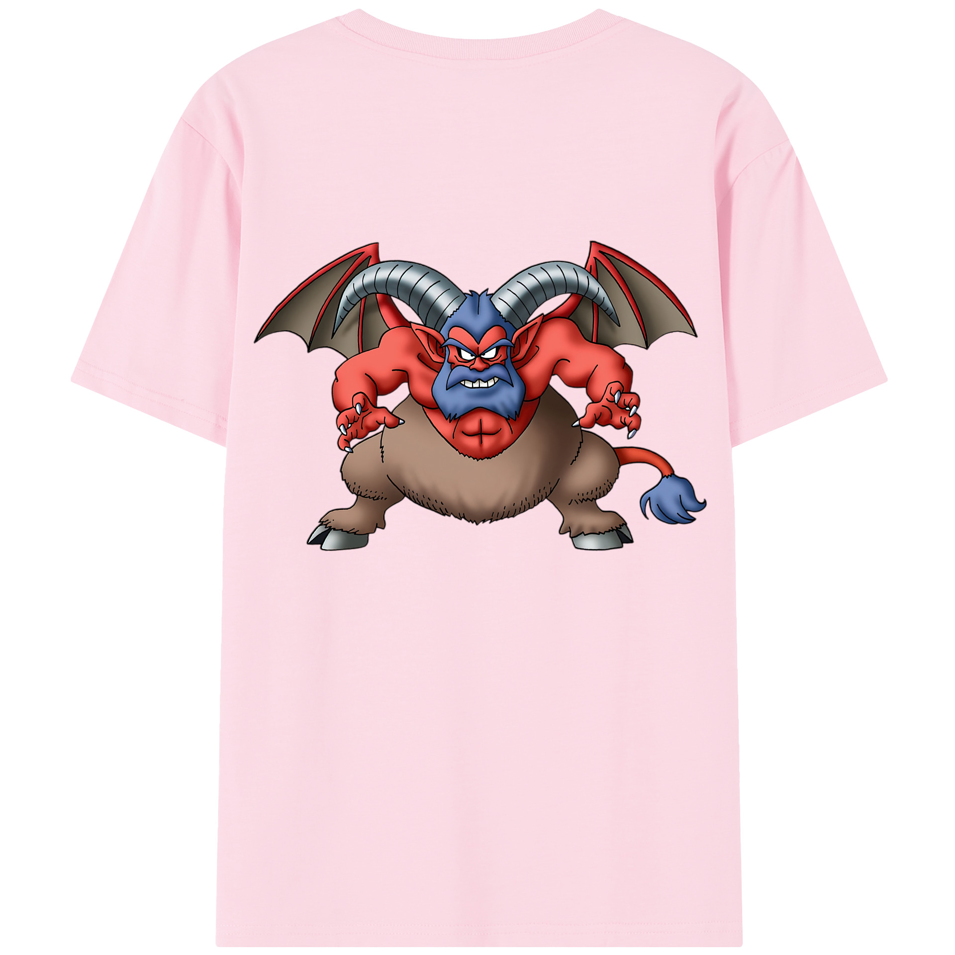 （画像用） ドラゴンクエスト Doragon Kuesuto Dragon Quest 綿100％半袖Tシャツ（背面プリント）