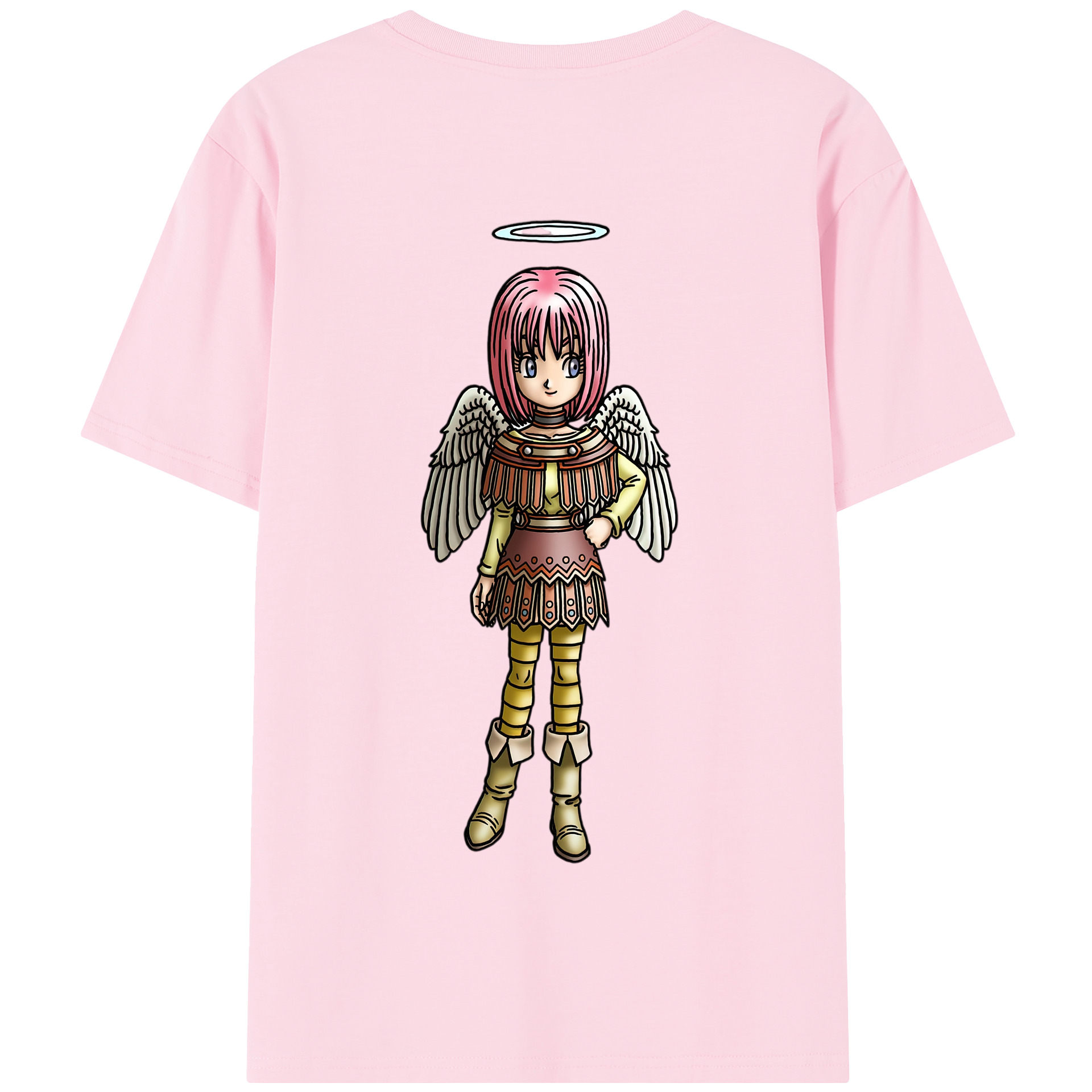 （画像用） ドラゴンクエスト Doragon Kuesuto Dragon Quest 綿100％半袖Tシャツ（背面プリント）