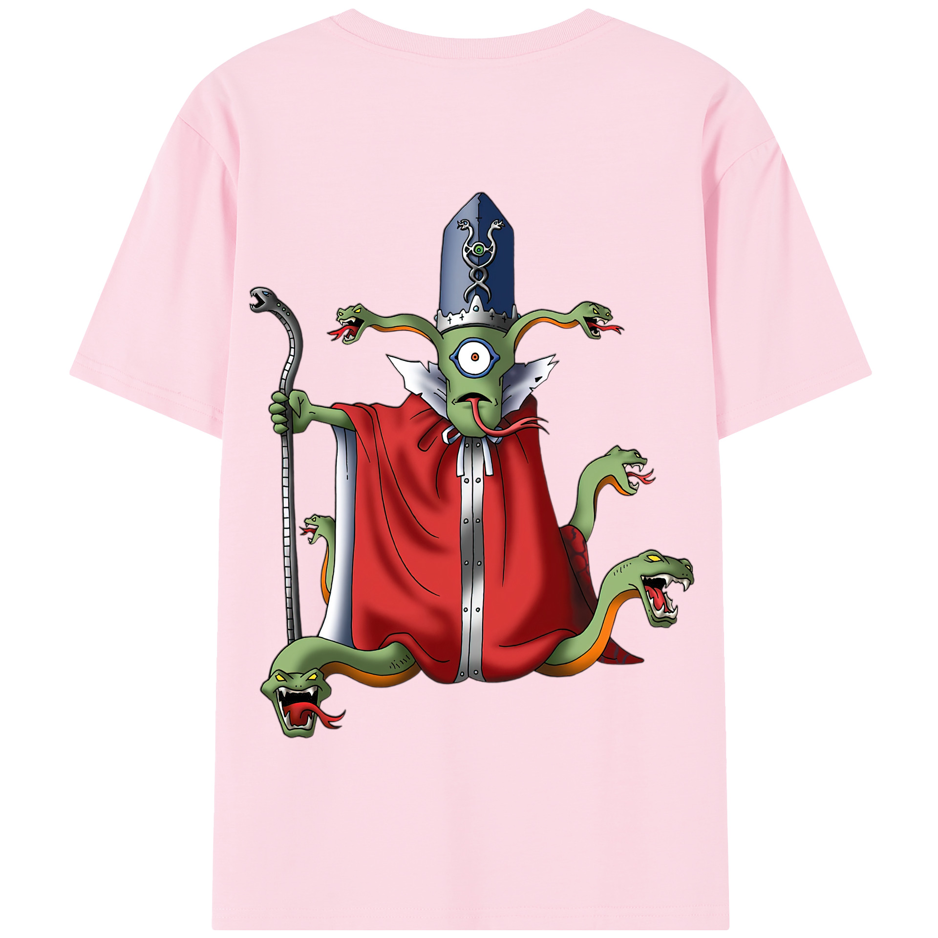 （画像用） ドラゴンクエスト Doragon Kuesuto Dragon Quest 綿100％半袖Tシャツ（背面プリント）