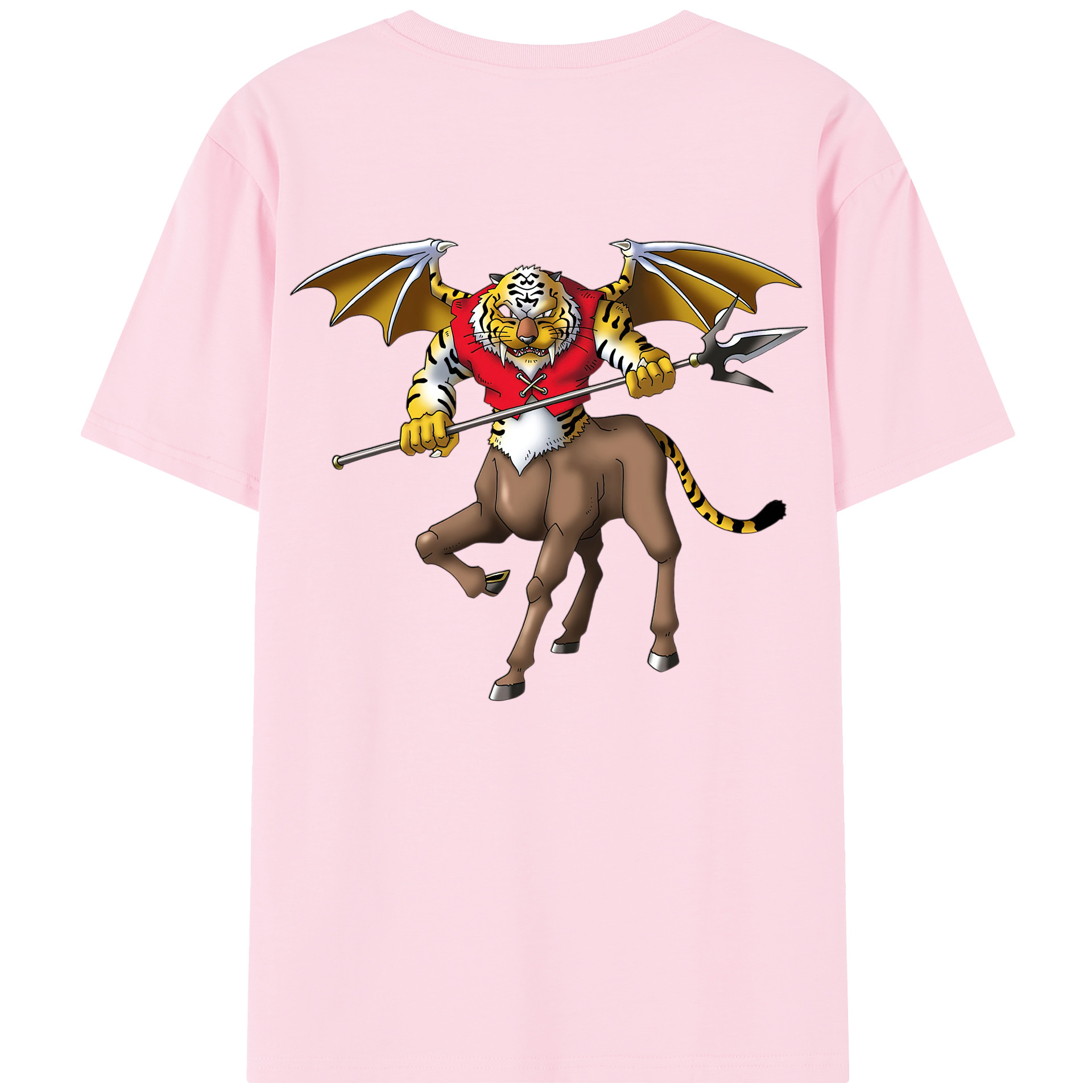 （画像用） ドラゴンクエスト Doragon Kuesuto Dragon Quest 綿100％半袖Tシャツ（背面プリント）