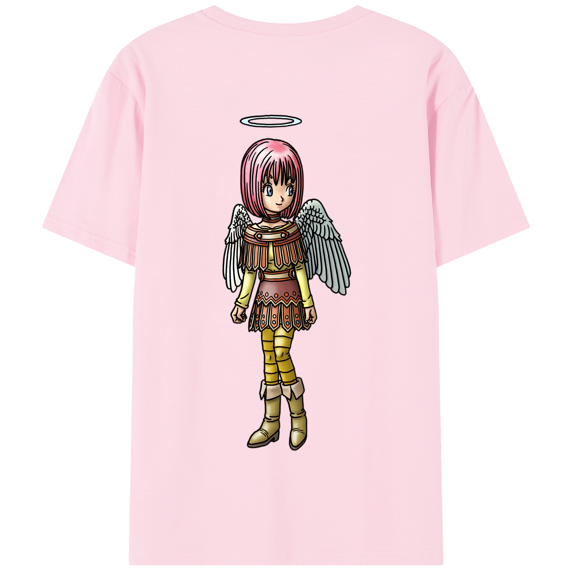 （画像用） ドラゴンクエスト Doragon Kuesuto Dragon Quest 綿100％半袖Tシャツ（背面プリント）