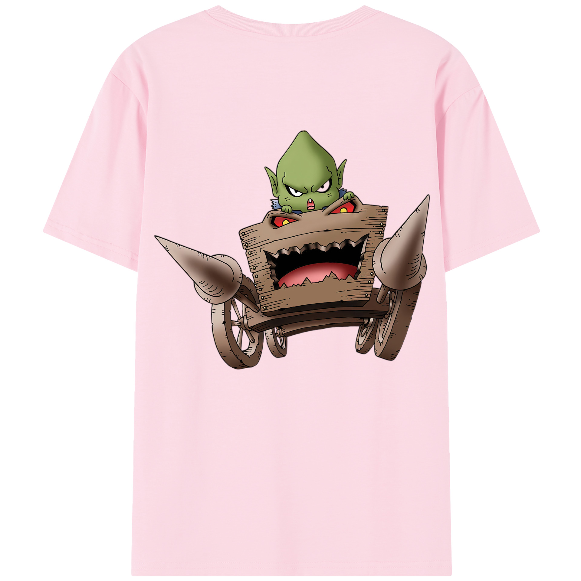 （画像用） ドラゴンクエスト Doragon Kuesuto Dragon Quest 綿100％半袖Tシャツ（背面プリント）