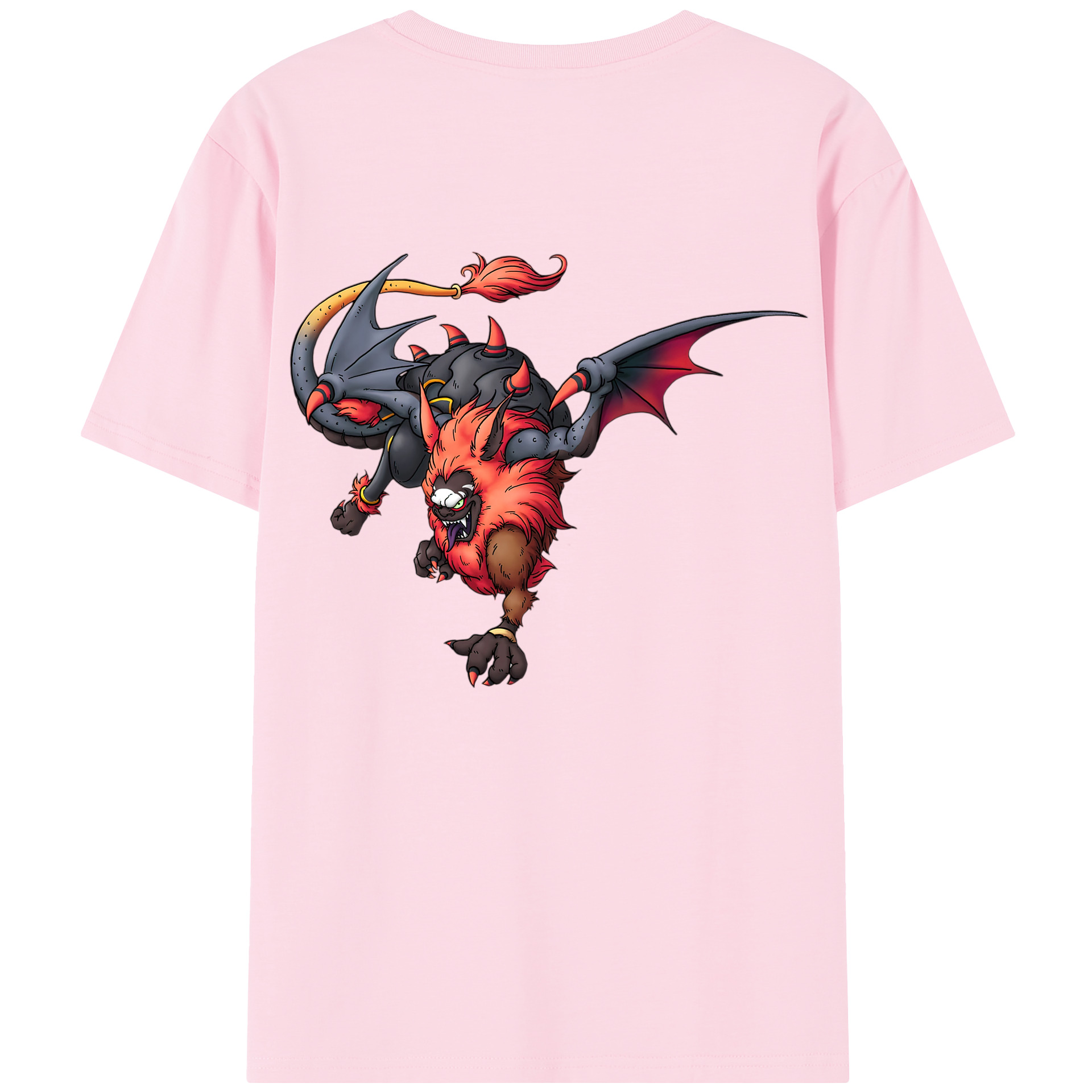 （画像用） ドラゴンクエスト Doragon Kuesuto Dragon Quest 綿100％半袖Tシャツ（背面プリント）