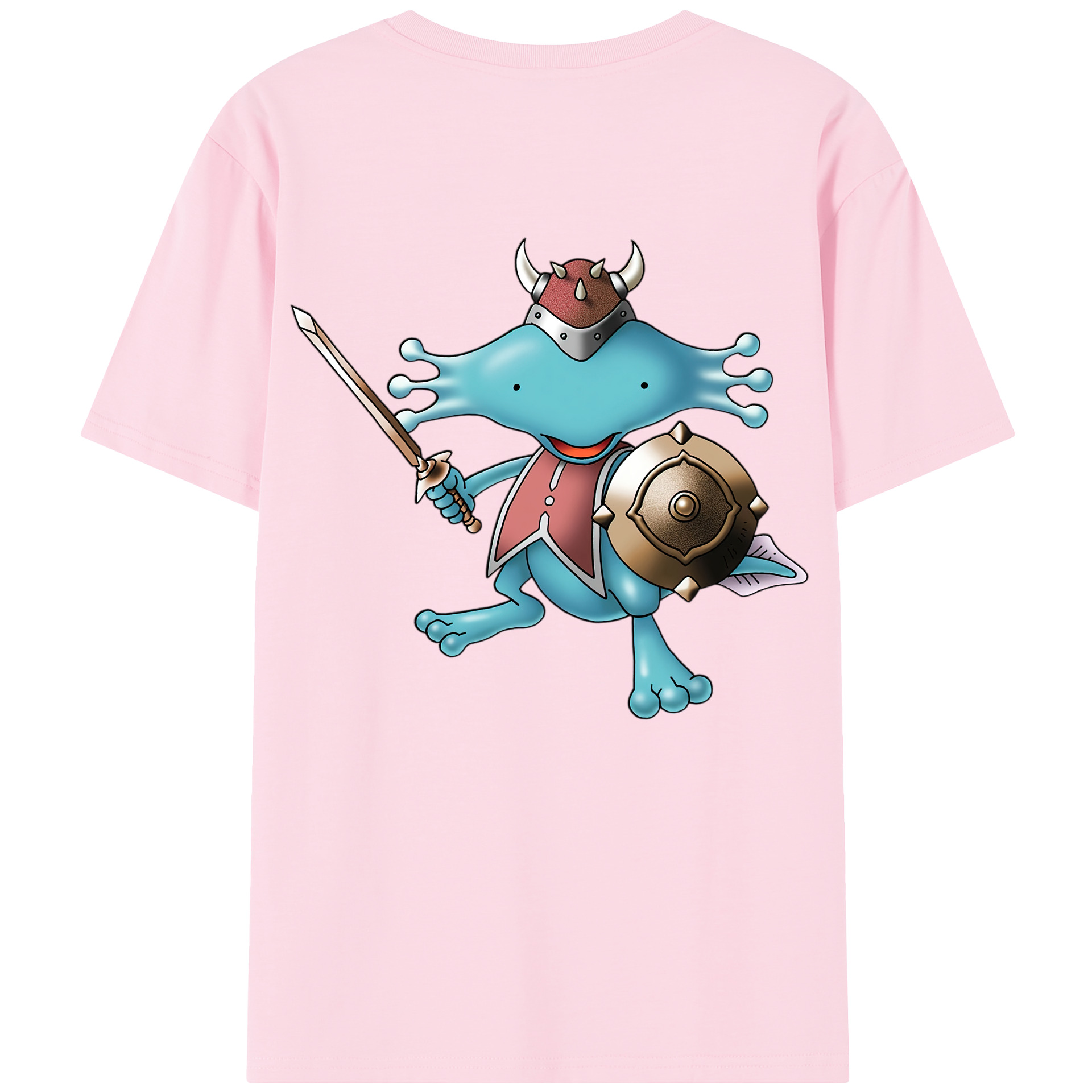 （画像用） ドラゴンクエスト Doragon Kuesuto Dragon Quest 綿100％半袖Tシャツ（背面プリント）