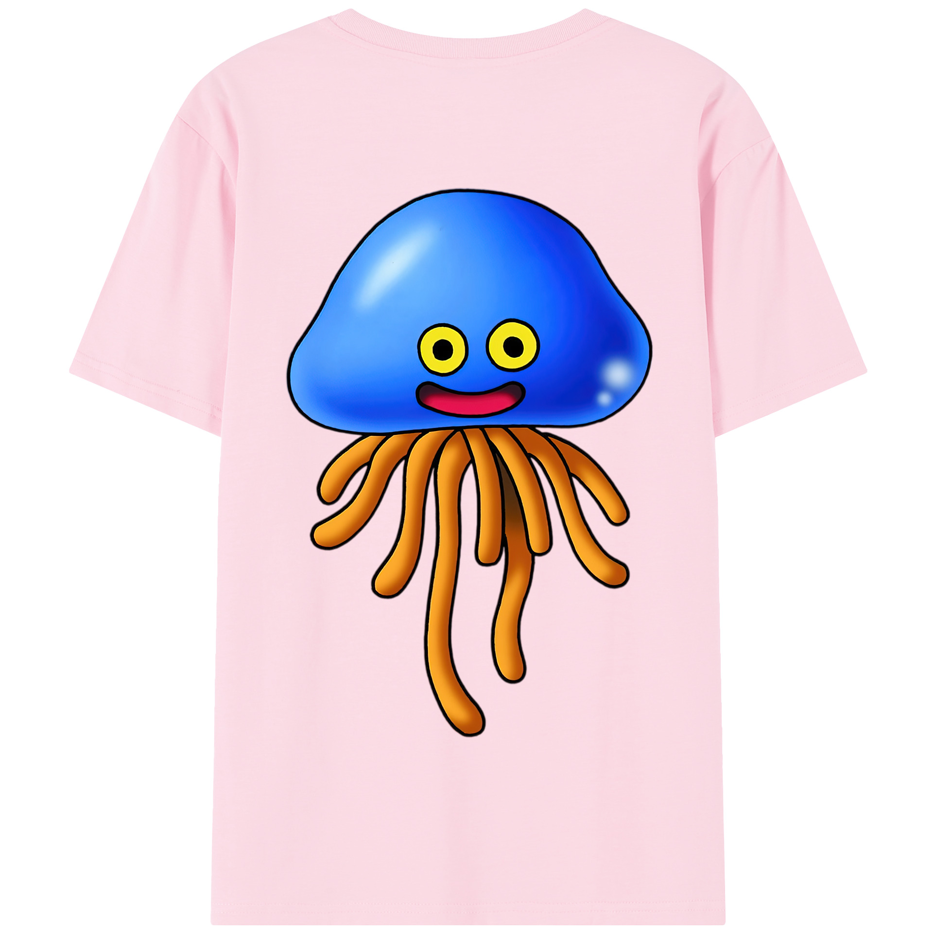 （画像用） ドラゴンクエスト Doragon Kuesuto Dragon Quest 綿100％半袖Tシャツ（背面プリント）