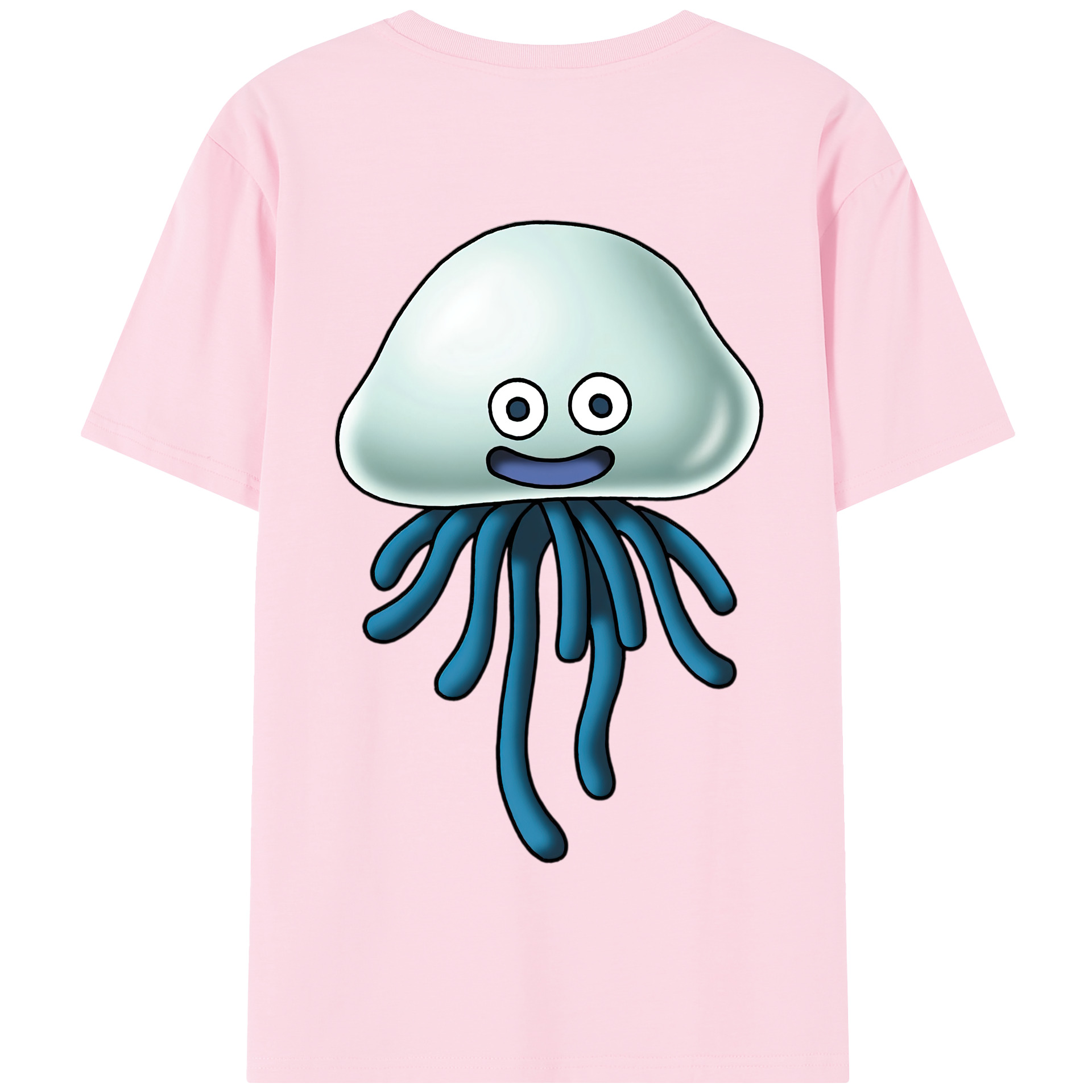 （画像用） ドラゴンクエスト Doragon Kuesuto Dragon Quest 綿100％半袖Tシャツ（背面プリント）