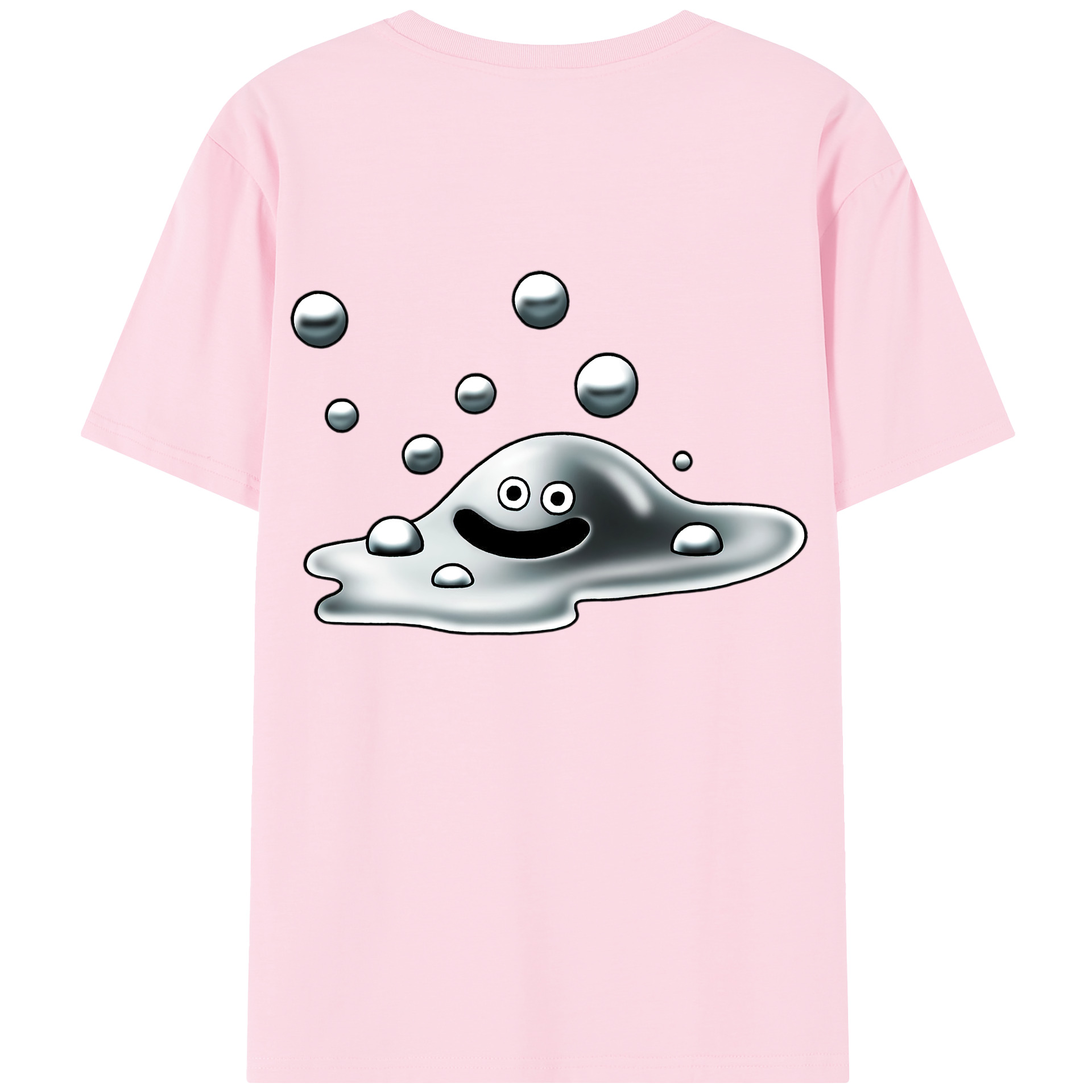 （画像用） ドラゴンクエスト Doragon Kuesuto Dragon Quest 綿100％半袖Tシャツ（背面プリント）