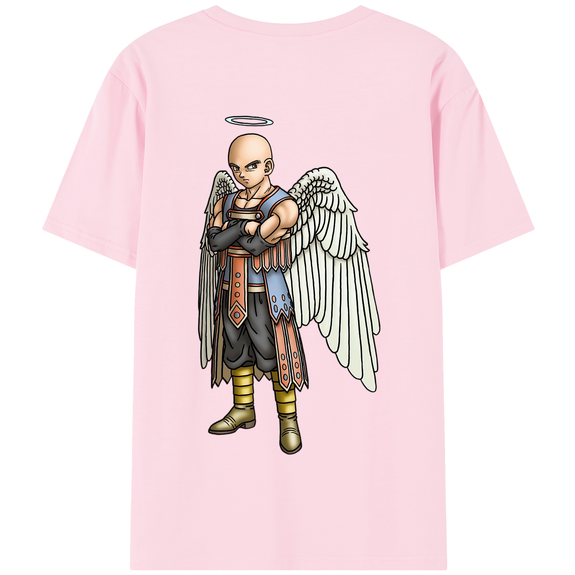 （画像用） ドラゴンクエスト Doragon Kuesuto Dragon Quest 綿100％半袖Tシャツ（背面プリント）
