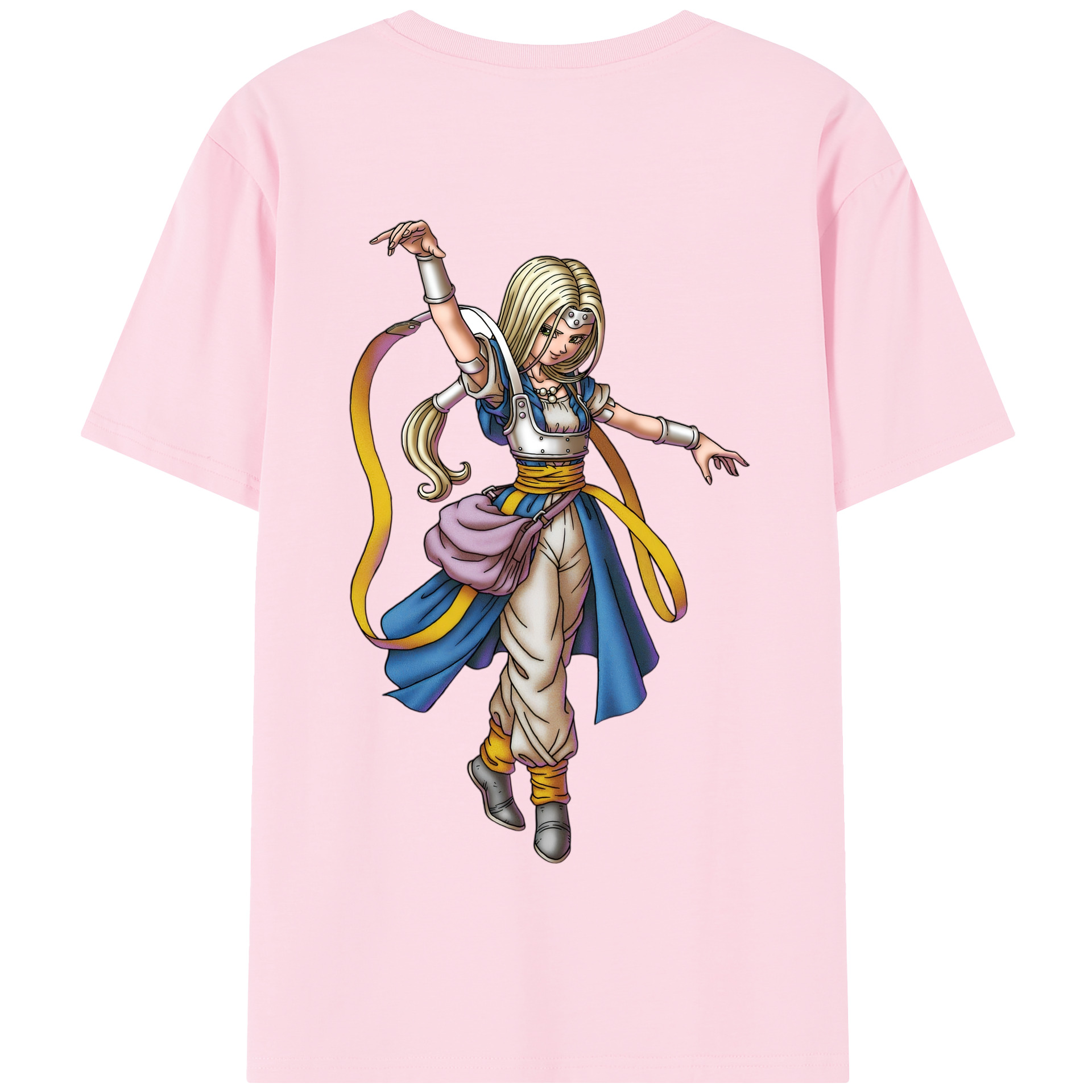 （画像用） ドラゴンクエスト Doragon Kuesuto Dragon Quest 綿100％半袖Tシャツ（背面プリント）