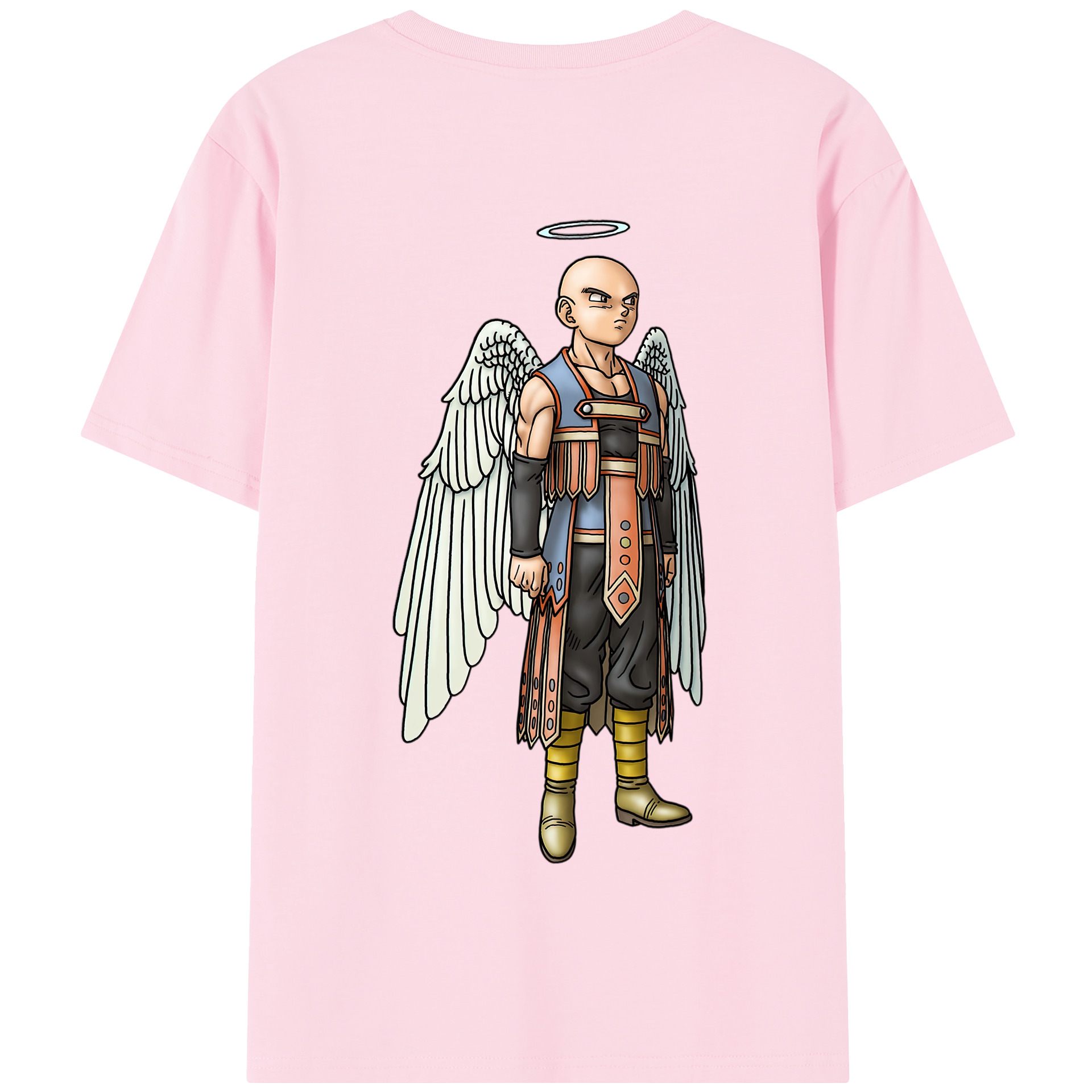 （画像用） ドラゴンクエスト Doragon Kuesuto Dragon Quest 綿100％半袖Tシャツ（背面プリント）
