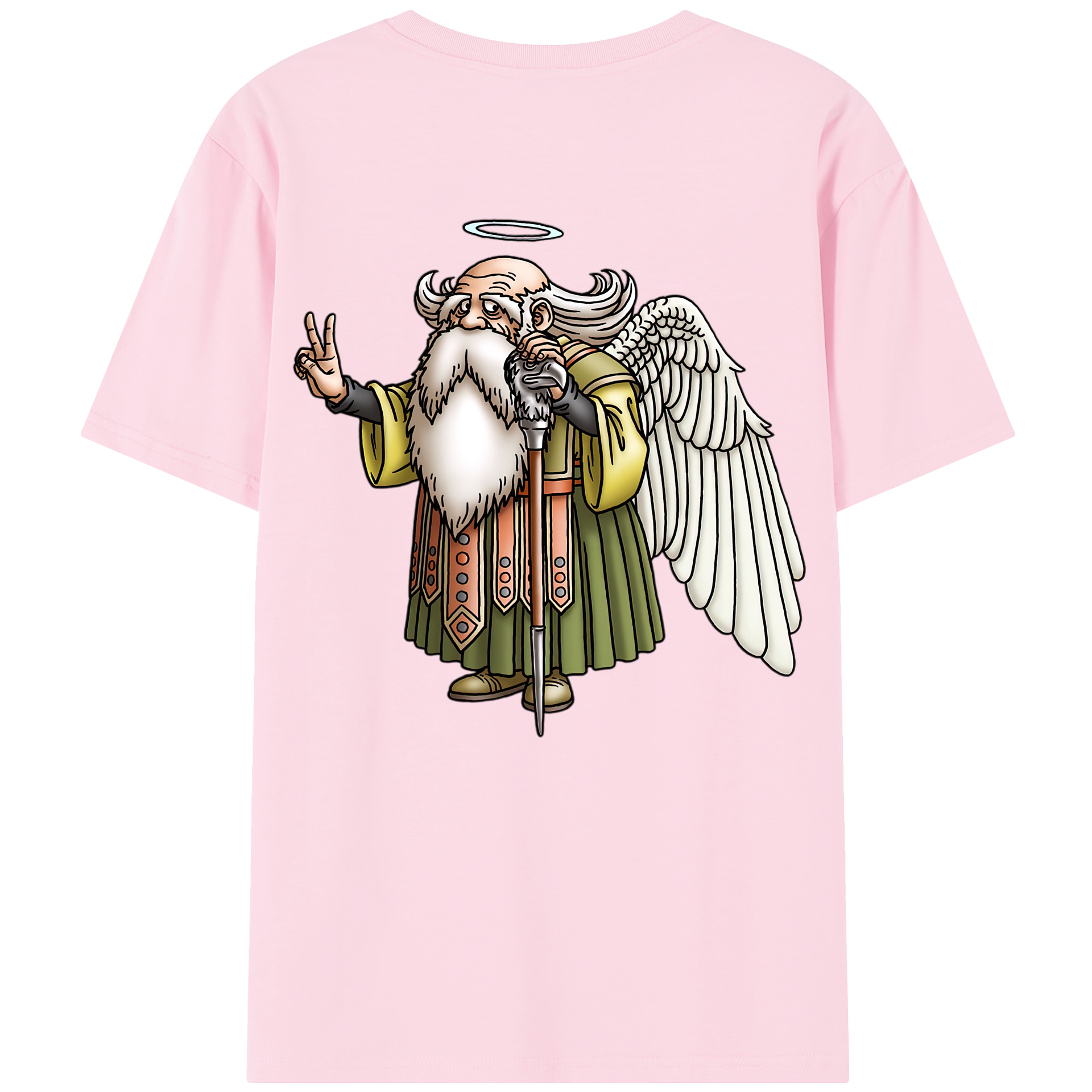 （画像用） ドラゴンクエスト Doragon Kuesuto Dragon Quest 綿100％半袖Tシャツ（背面プリント）