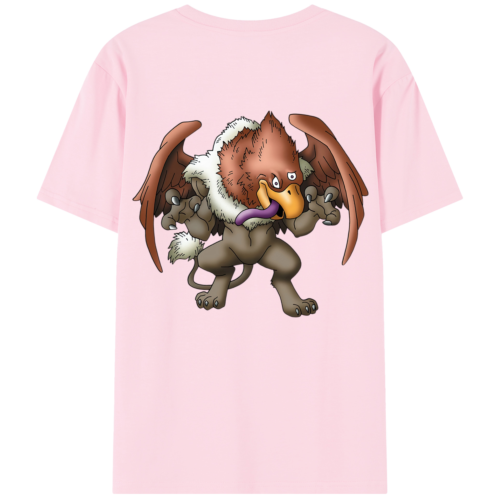 （画像用） ドラゴンクエスト Doragon Kuesuto Dragon Quest 綿100％半袖Tシャツ（背面プリント）