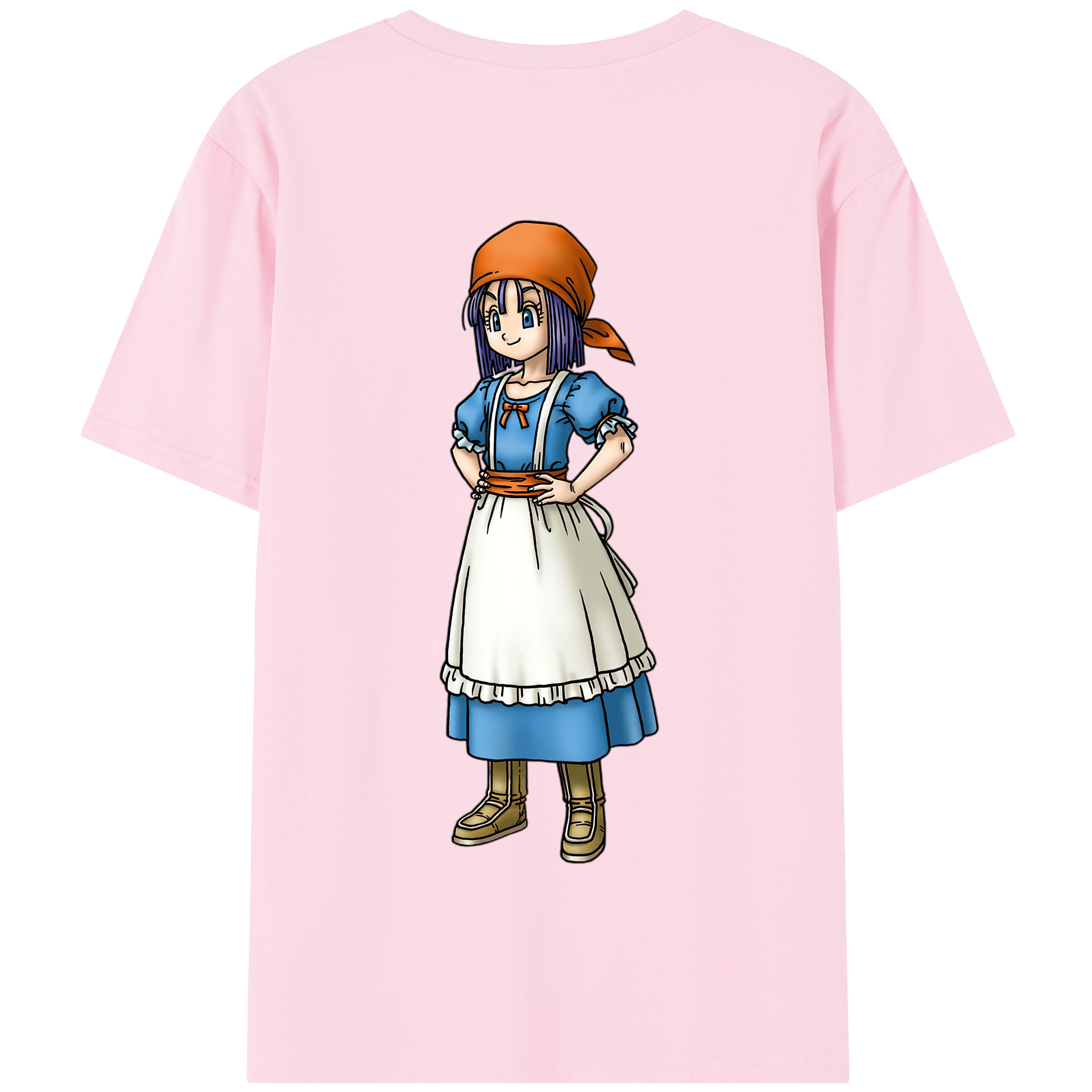 （画像用） ドラゴンクエスト Doragon Kuesuto Dragon Quest 綿100％半袖Tシャツ（背面プリント）