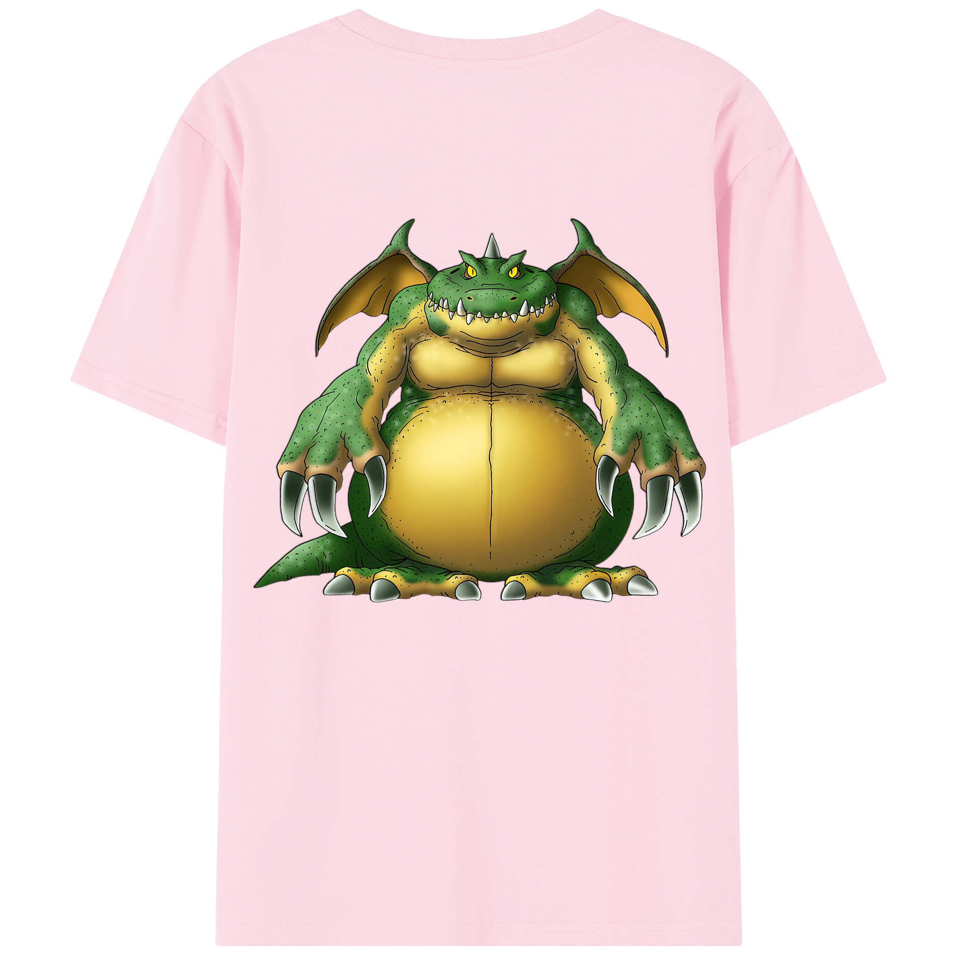（画像用） ドラゴンクエスト Doragon Kuesuto Dragon Quest 綿100％半袖Tシャツ（背面プリント）