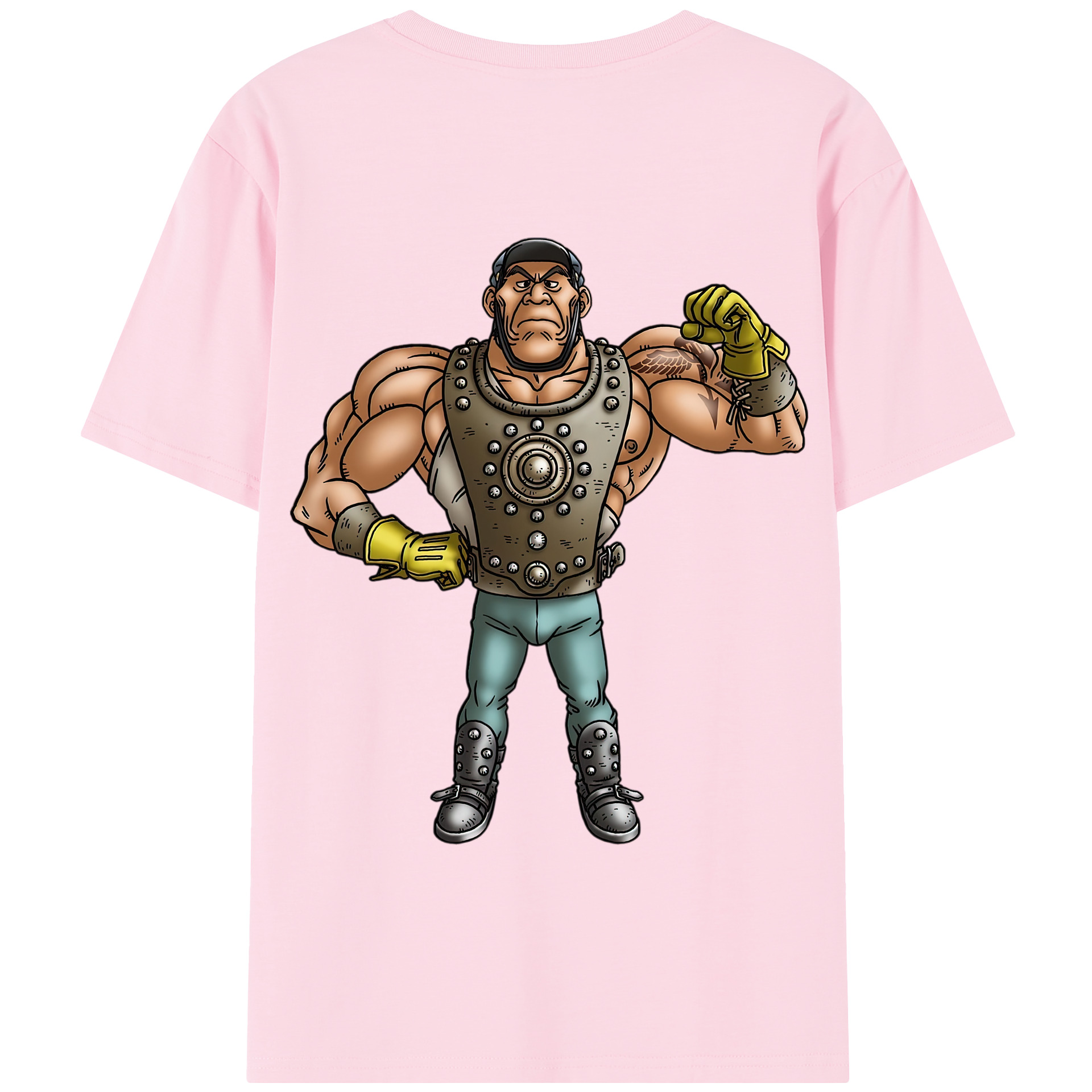 （画像用） ドラゴンクエスト Doragon Kuesuto Dragon Quest 綿100％半袖Tシャツ（背面プリント）