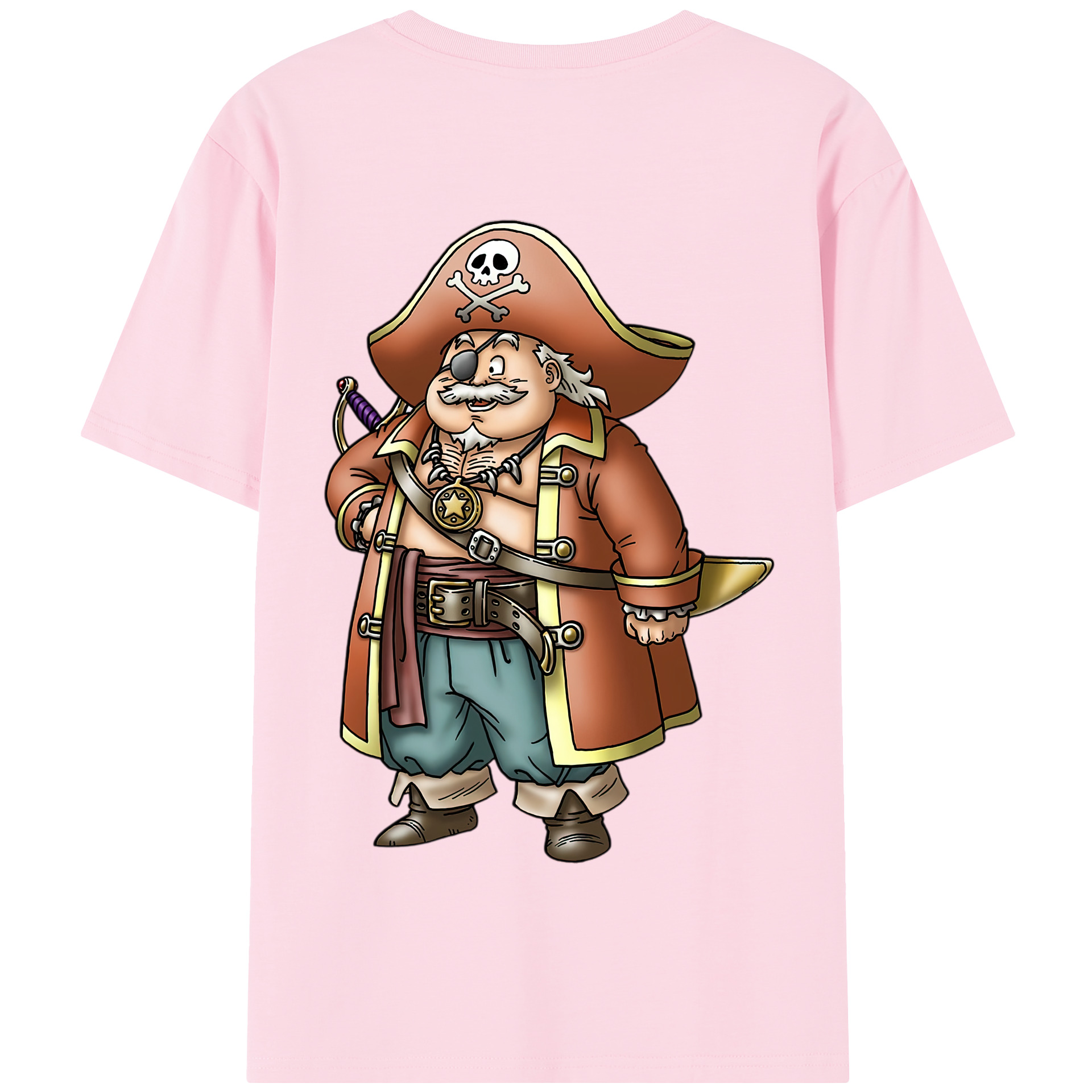 （画像用） ドラゴンクエスト Doragon Kuesuto Dragon Quest 綿100％半袖Tシャツ（背面プリント）