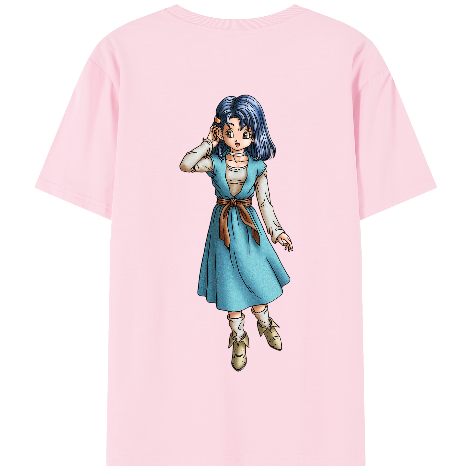 （画像用） ドラゴンクエスト Doragon Kuesuto Dragon Quest 綿100％半袖Tシャツ（背面プリント）