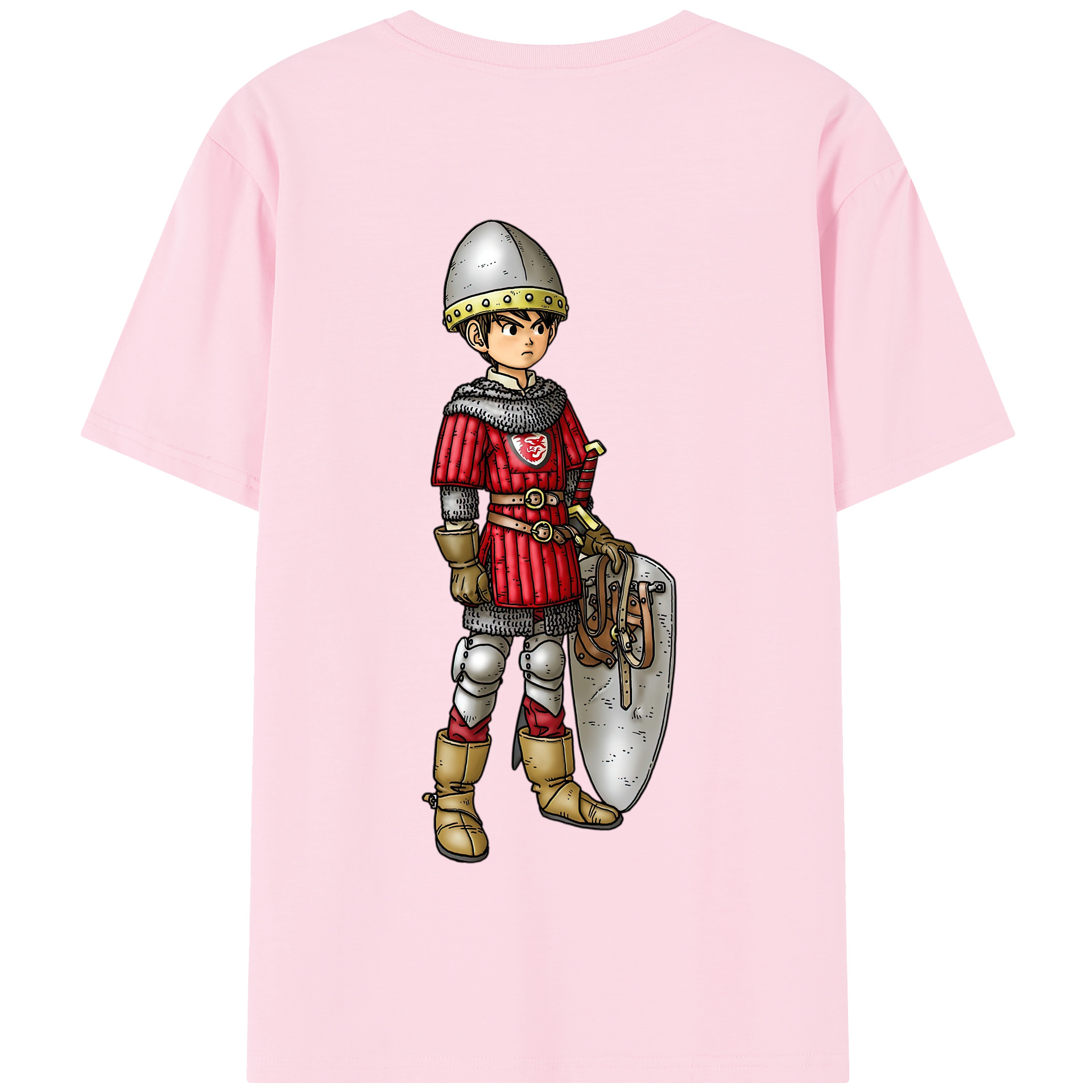 （画像用） ドラゴンクエスト Doragon Kuesuto Dragon Quest 綿100％半袖Tシャツ（背面プリント）