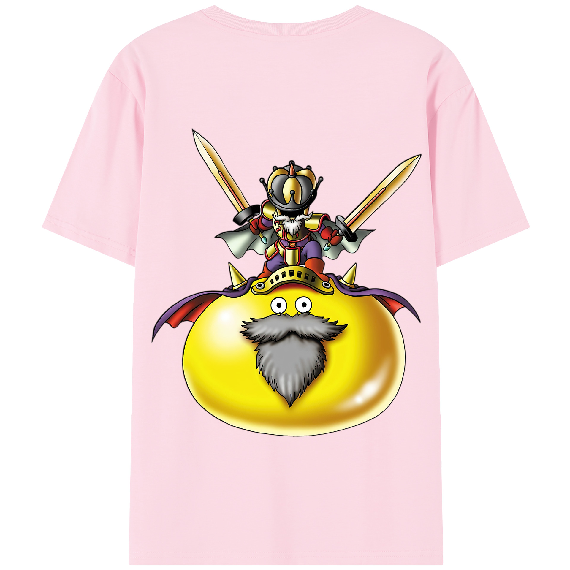 （画像用） ドラゴンクエスト Doragon Kuesuto Dragon Quest 綿100％半袖Tシャツ（背面プリント）