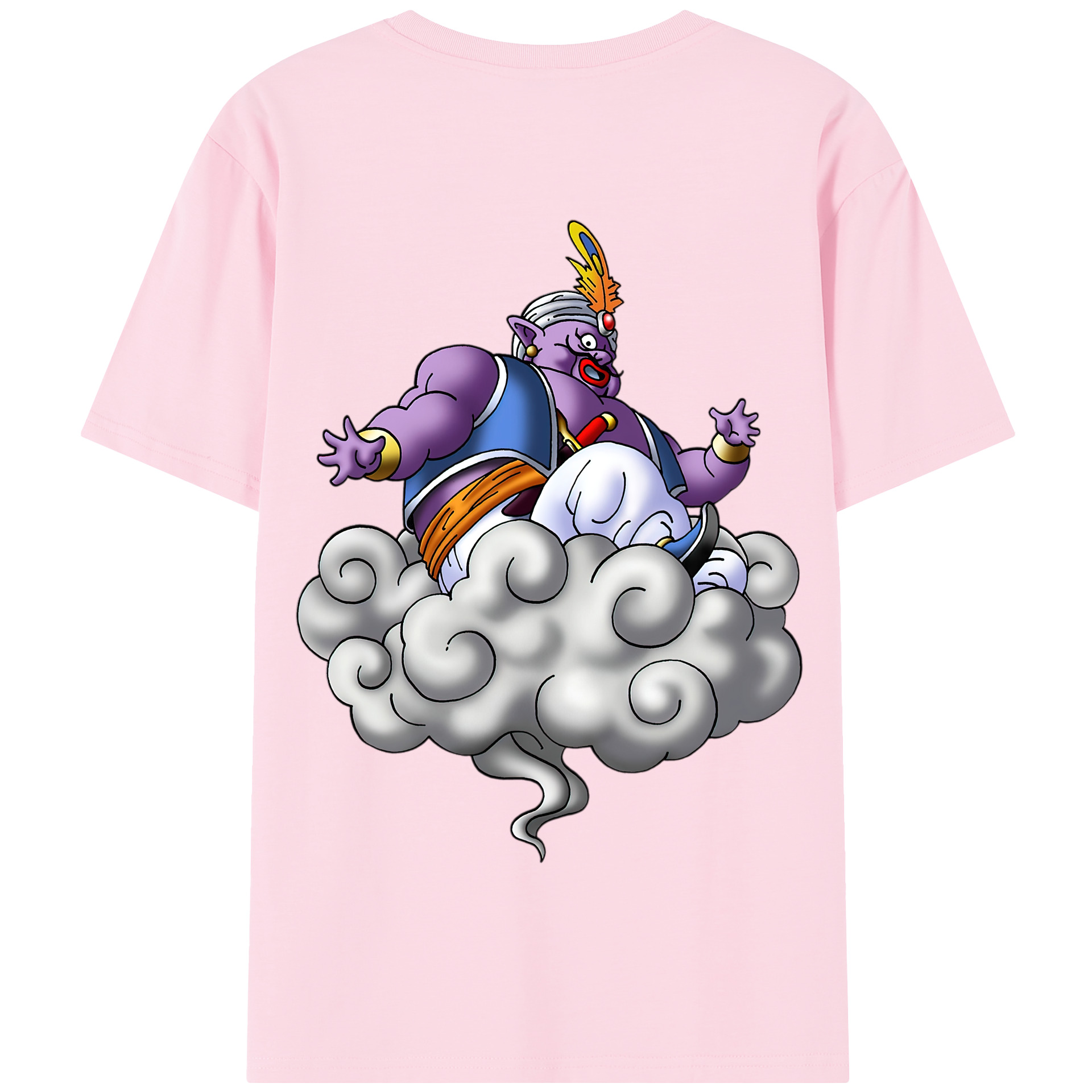 （画像用） ドラゴンクエスト Doragon Kuesuto Dragon Quest 綿100％半袖Tシャツ（背面プリント）