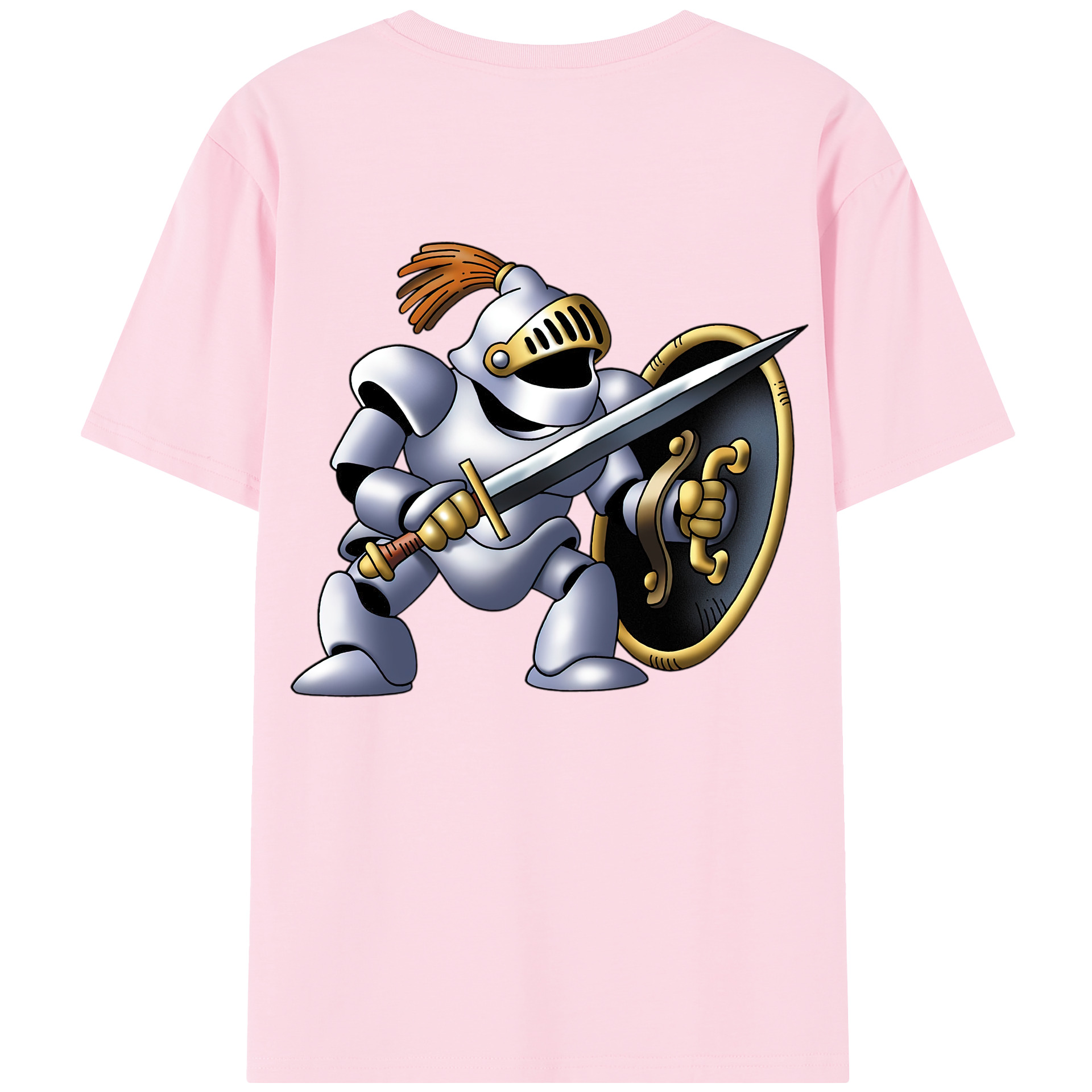 （画像用） ドラゴンクエスト Doragon Kuesuto Dragon Quest 綿100％半袖Tシャツ（背面プリント）