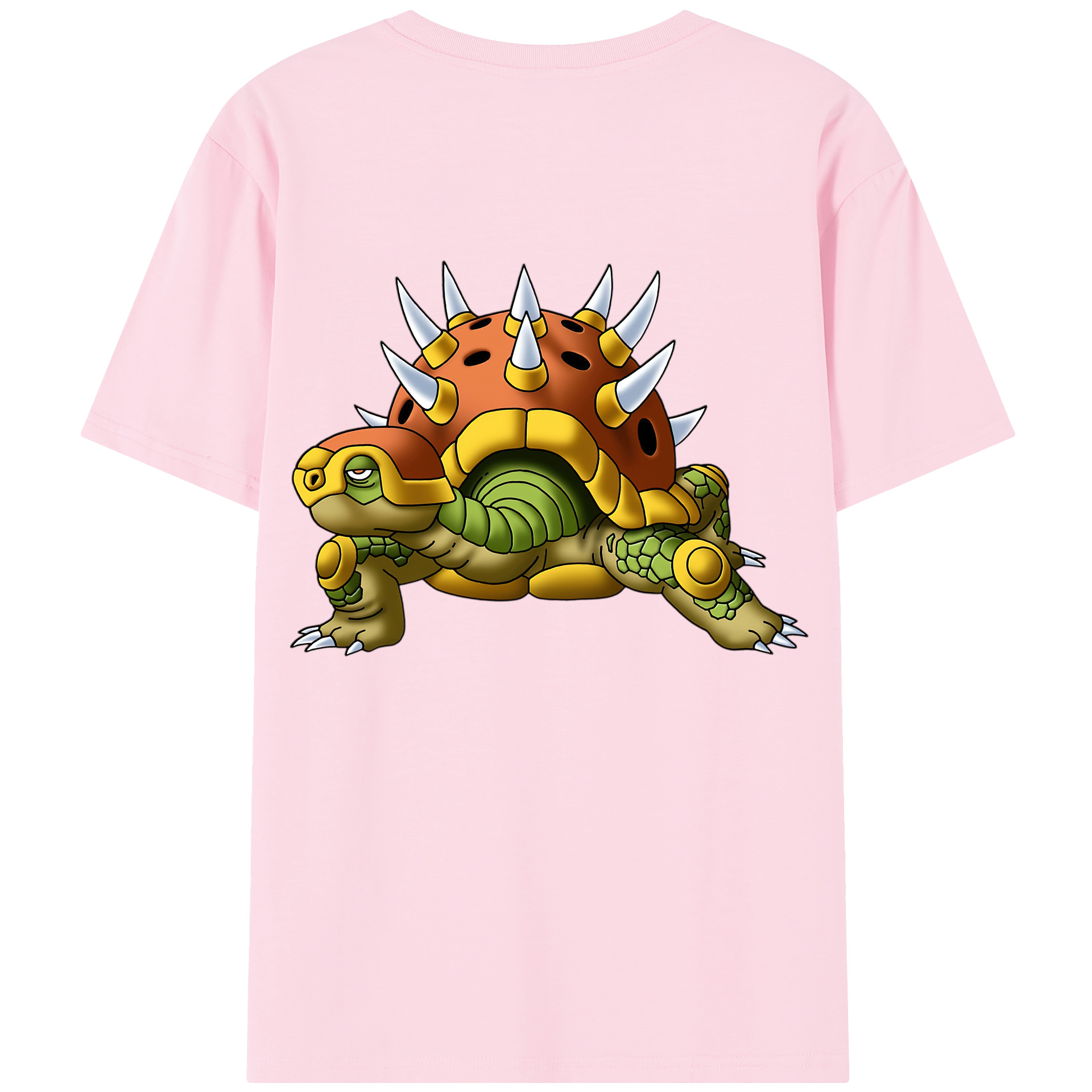 （画像用） ドラゴンクエスト Doragon Kuesuto Dragon Quest 綿100％半袖Tシャツ（背面プリント）