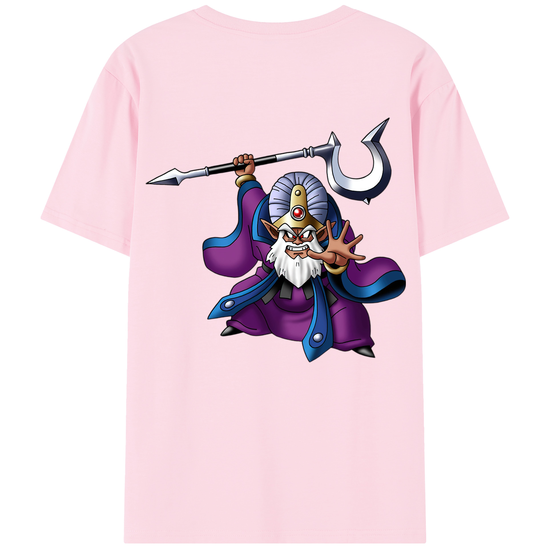 （画像用） ドラゴンクエスト Doragon Kuesuto Dragon Quest 綿100％半袖Tシャツ（背面プリント）