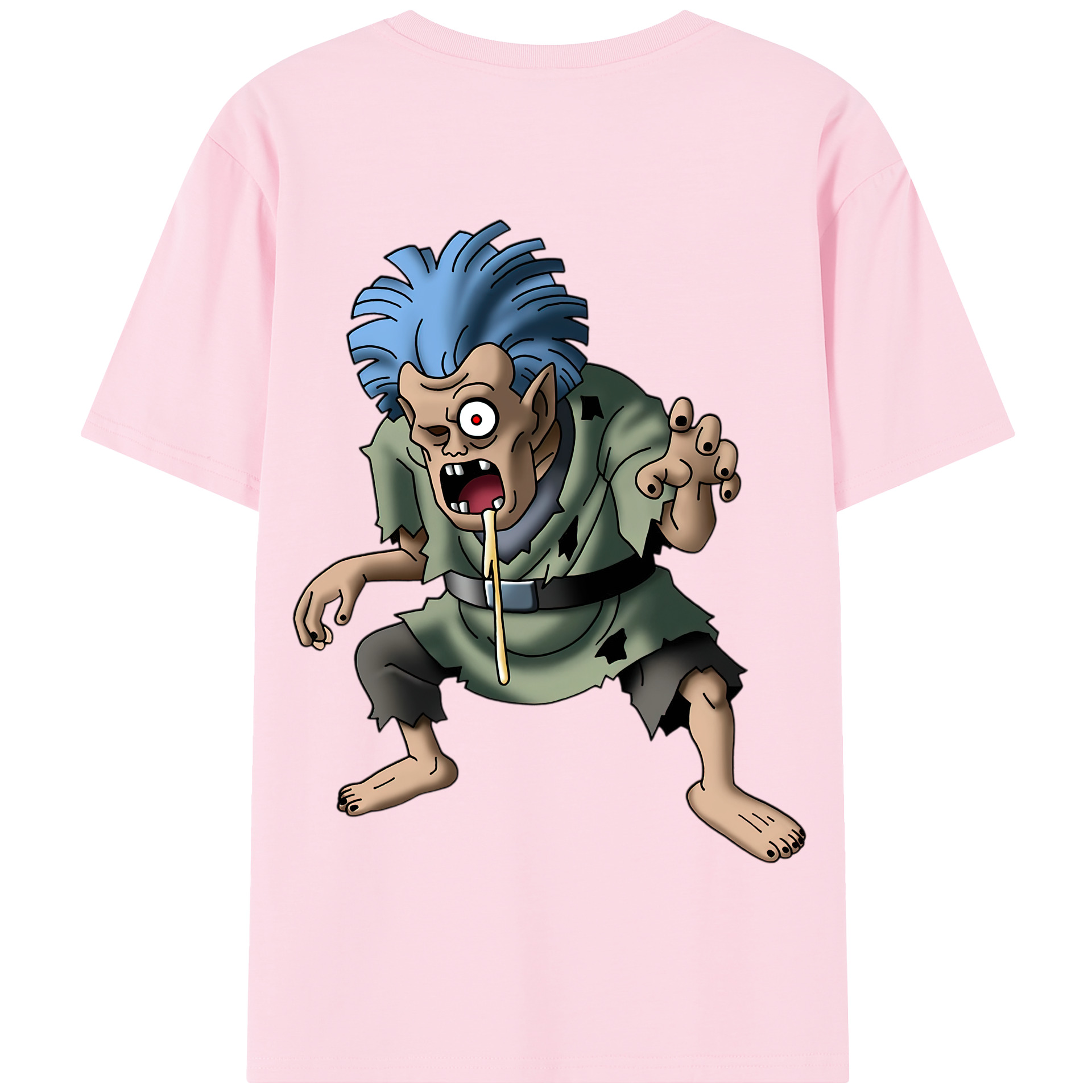 （画像用） ドラゴンクエスト Doragon Kuesuto Dragon Quest 綿100％半袖Tシャツ（背面プリント）