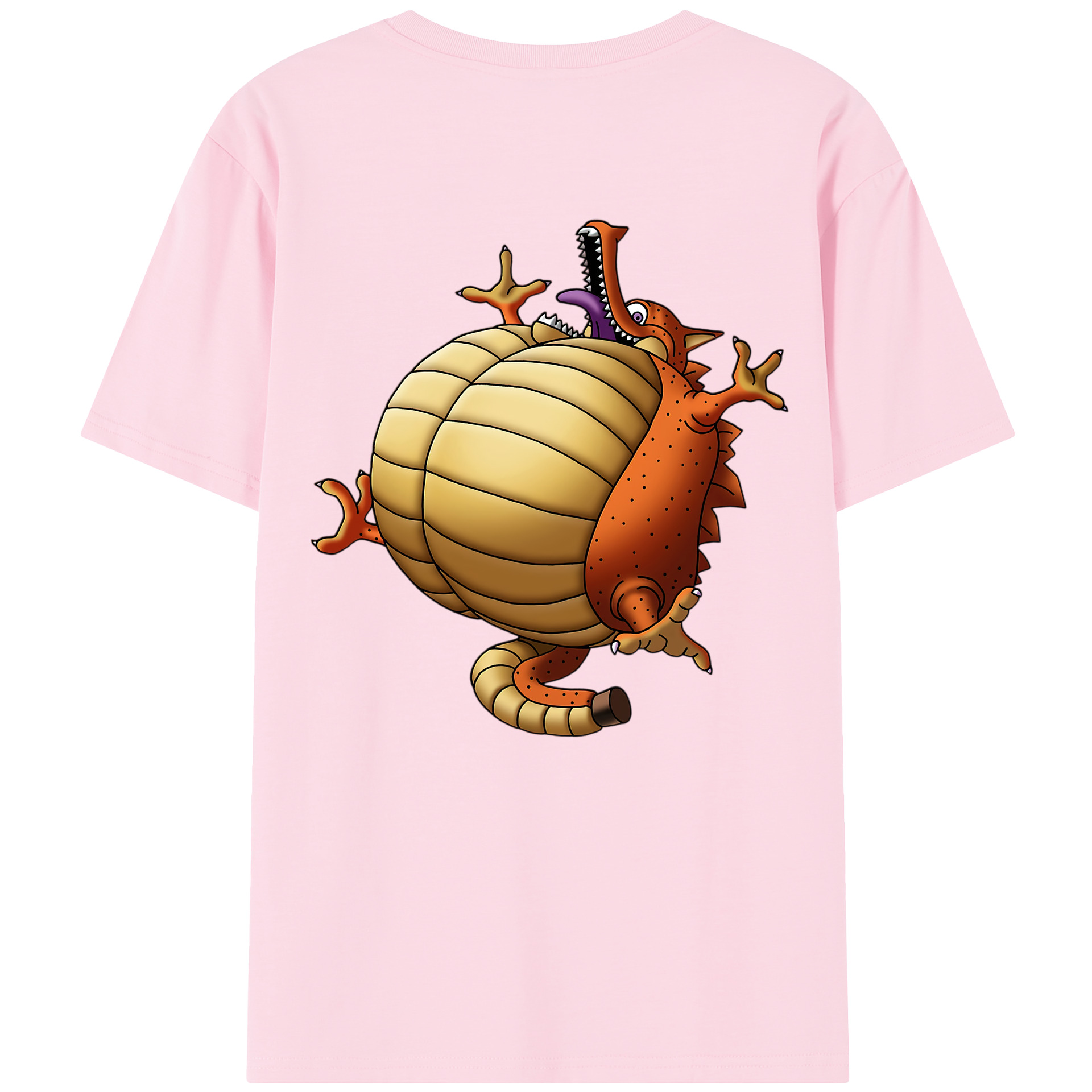 （画像用） ドラゴンクエスト Doragon Kuesuto Dragon Quest 綿100％半袖Tシャツ（背面プリント）