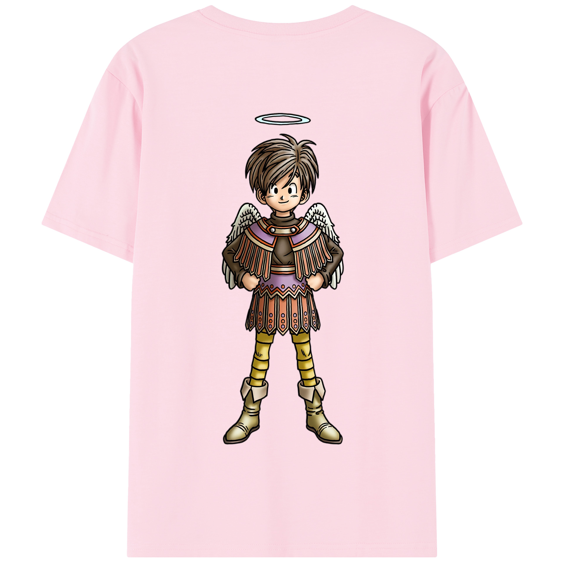 （画像用） ドラゴンクエスト Doragon Kuesuto Dragon Quest 綿100％半袖Tシャツ（背面プリント）