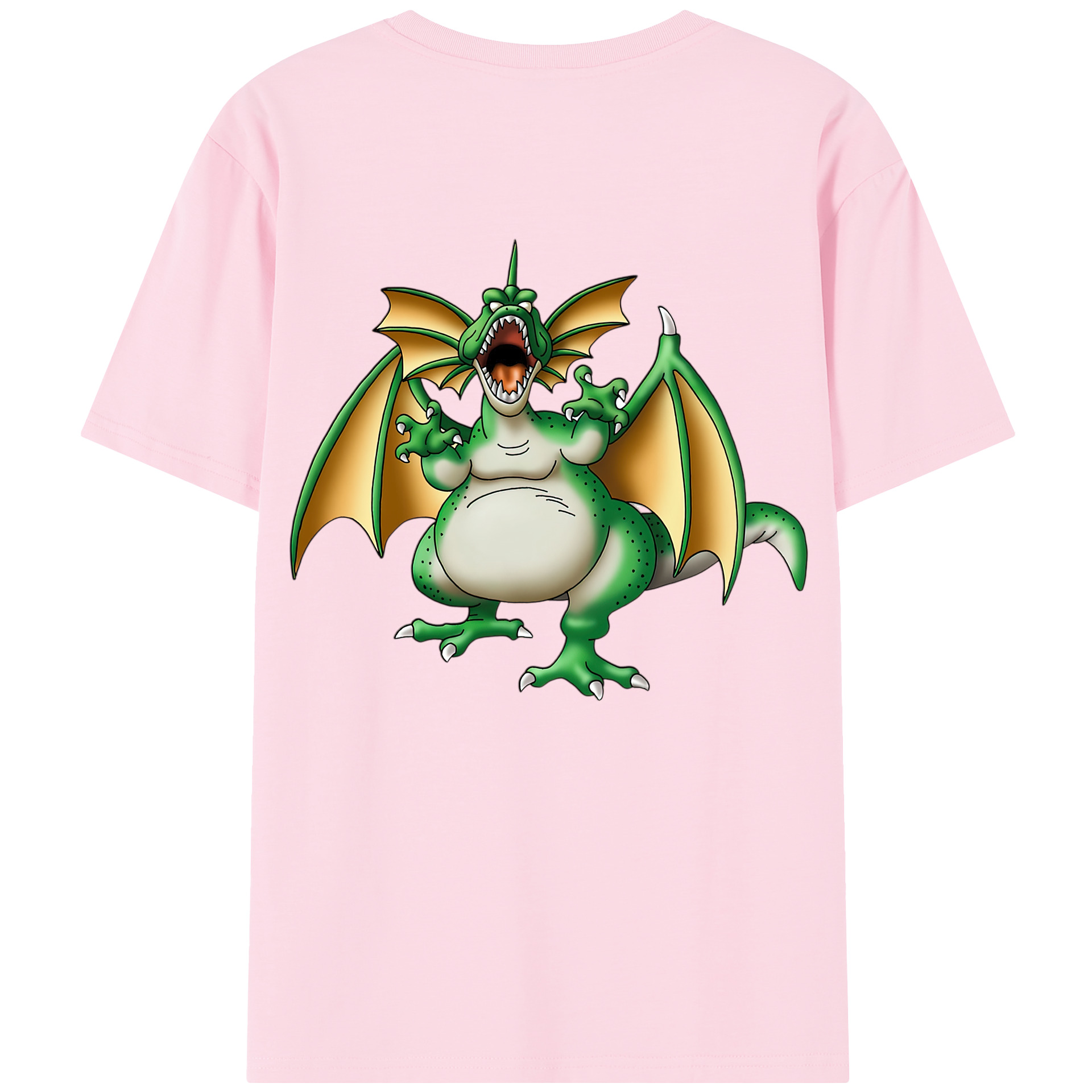 （画像用） ドラゴンクエスト Doragon Kuesuto Dragon Quest 綿100％半袖Tシャツ（背面プリント）