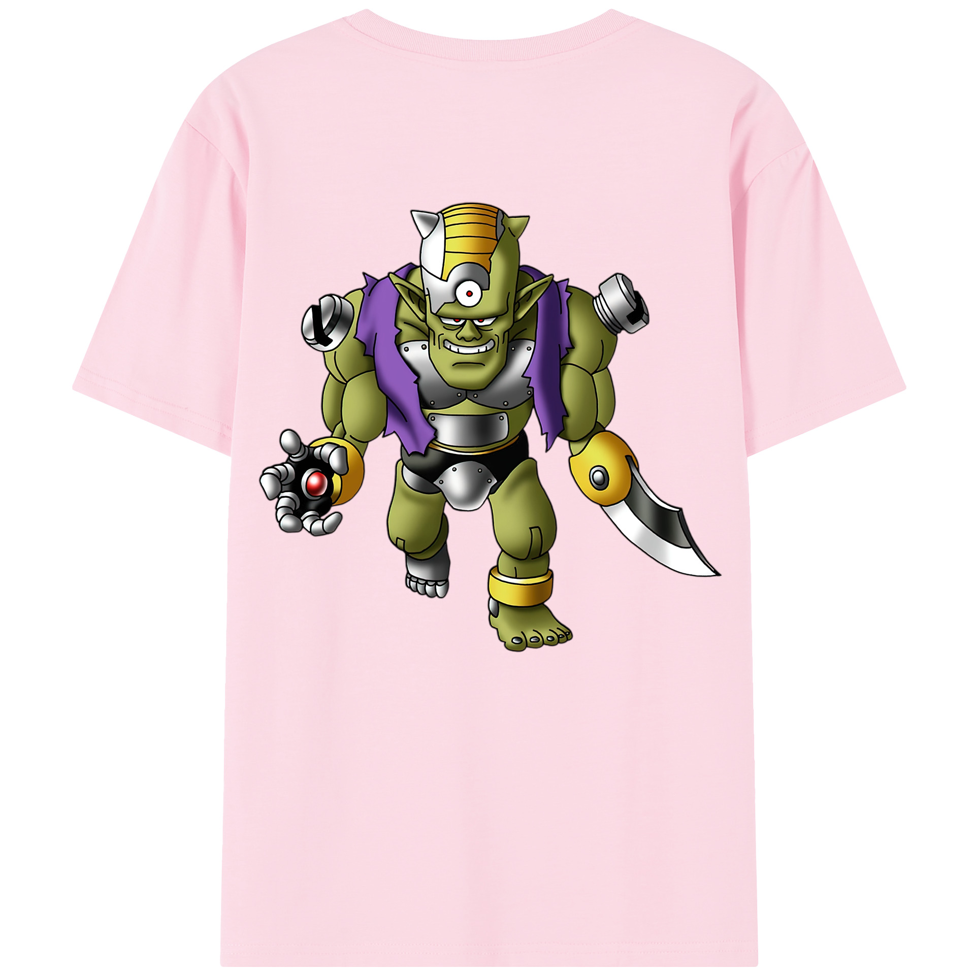（画像用） ドラゴンクエスト Doragon Kuesuto Dragon Quest 綿100％半袖Tシャツ（背面プリント）