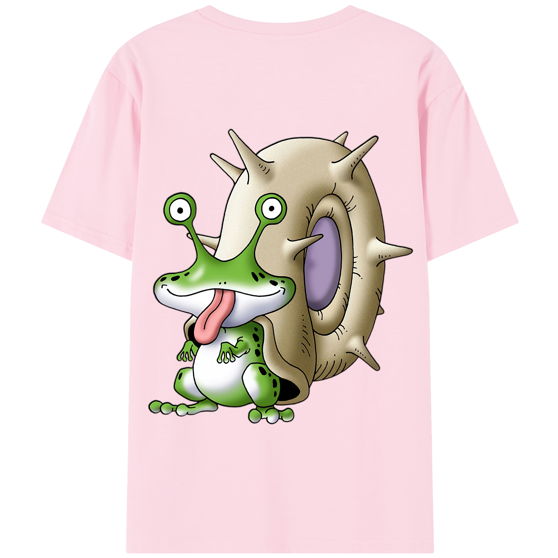 （画像用） ドラゴンクエスト Doragon Kuesuto Dragon Quest 綿100％半袖Tシャツ（背面プリント）