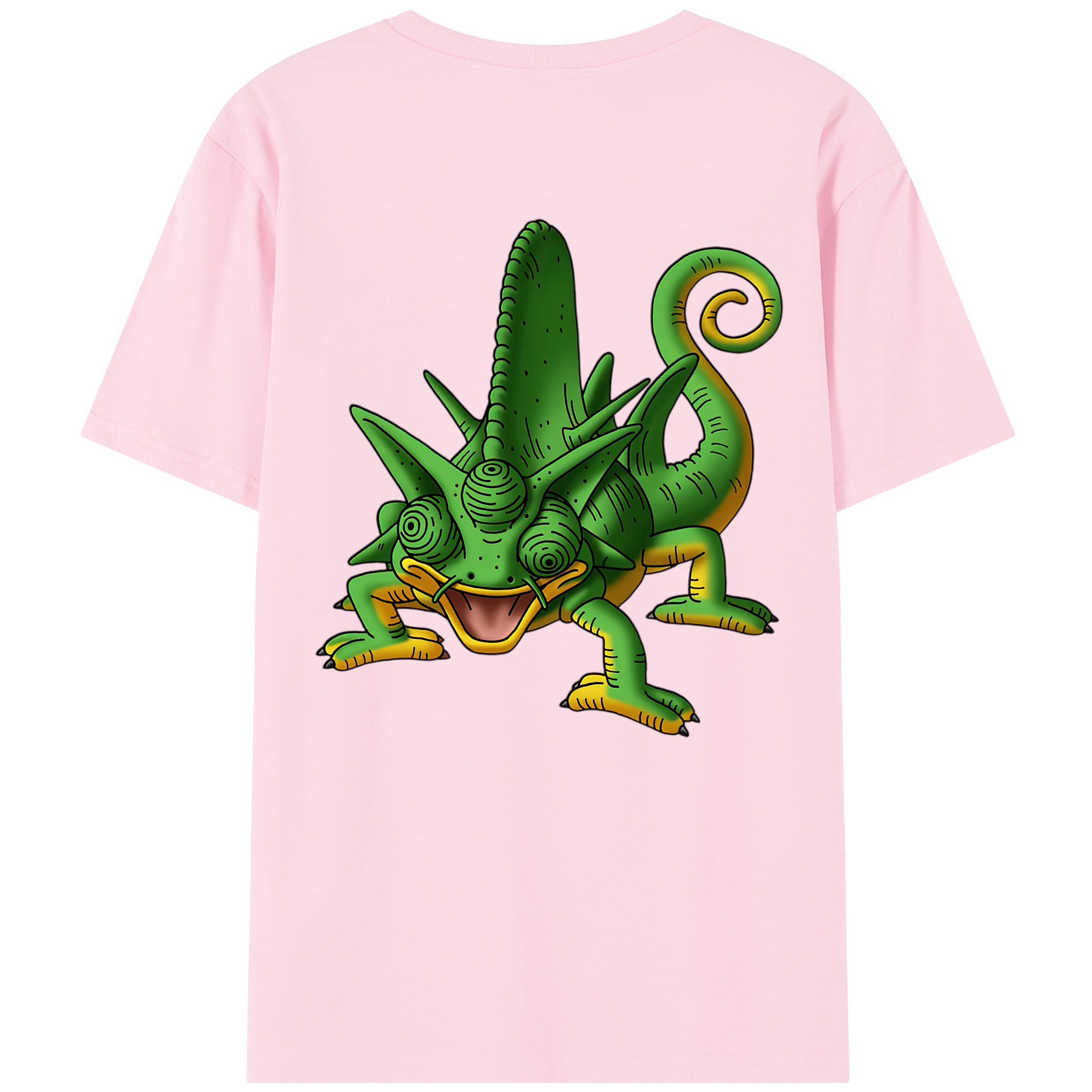 （画像用） ドラゴンクエスト Doragon Kuesuto Dragon Quest 綿100％半袖Tシャツ（背面プリント）