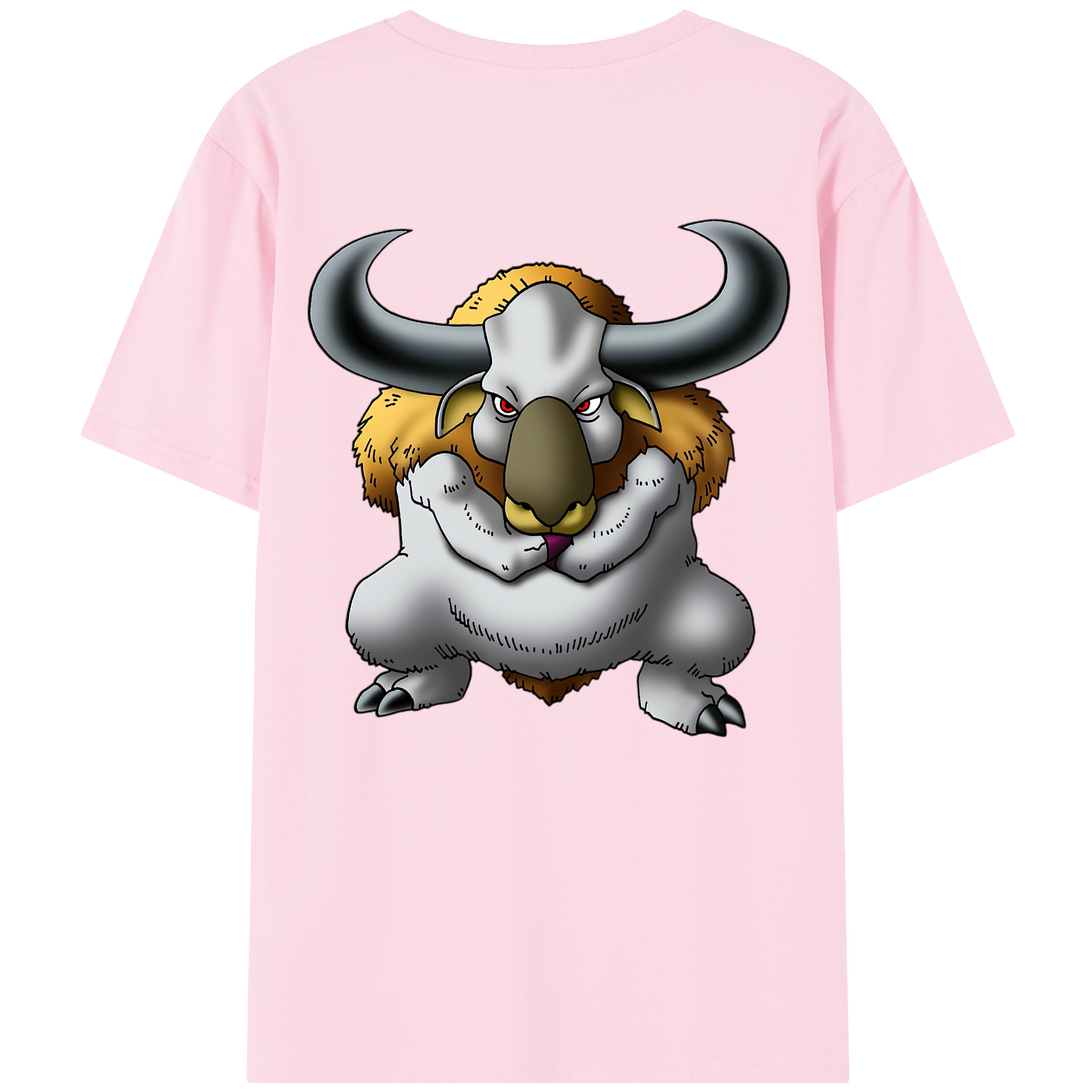 （画像用） ドラゴンクエスト Doragon Kuesuto Dragon Quest 綿100％半袖Tシャツ（背面プリント）