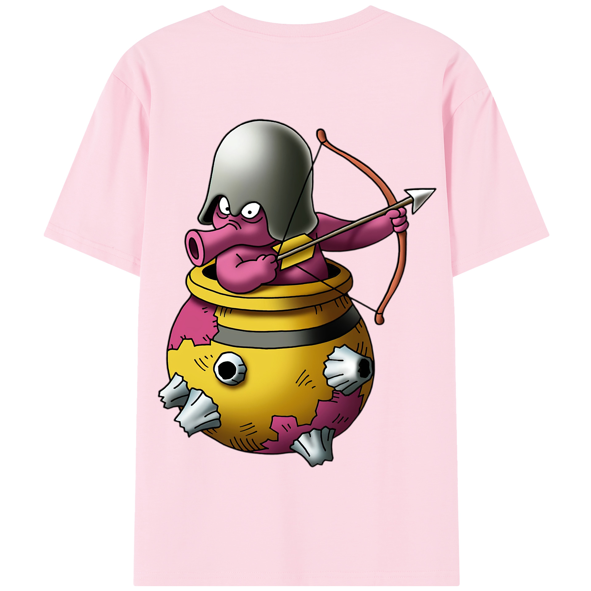 （画像用） ドラゴンクエスト Doragon Kuesuto Dragon Quest 綿100％半袖Tシャツ（背面プリント）